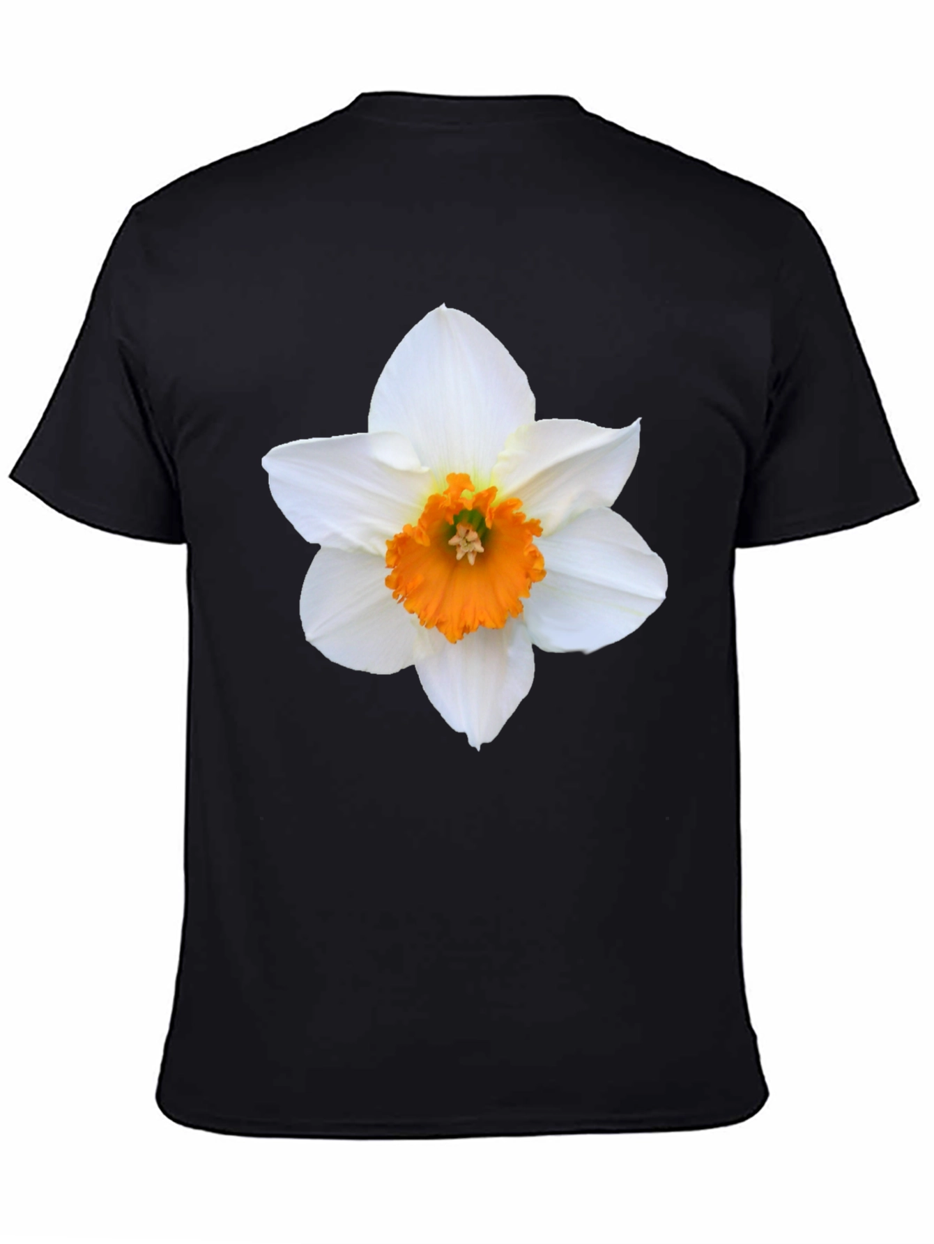 Black Daffodil Graphic Tee - Stylish Floral Design T-Shirt view 4