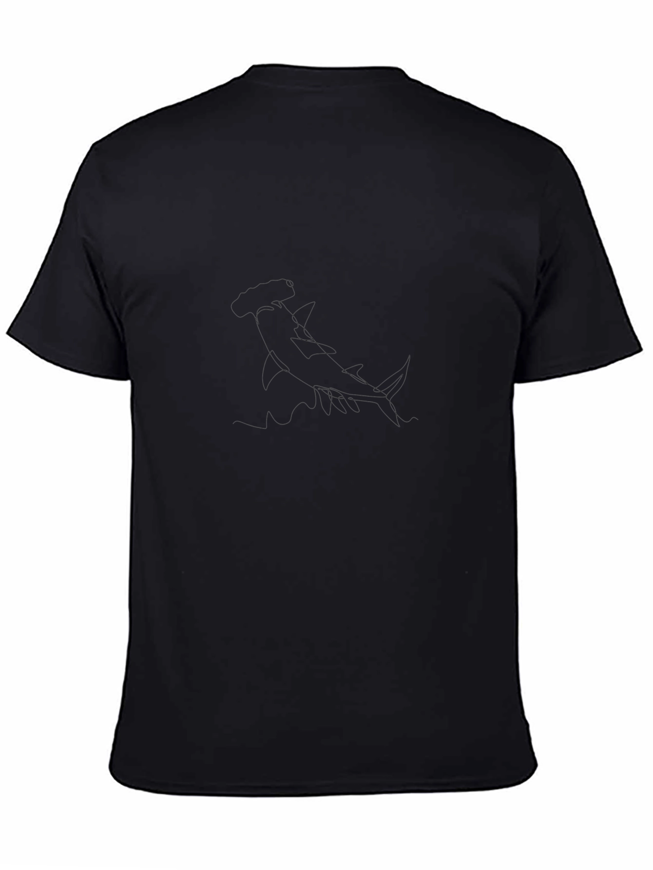 Black Black Hammerhead Shark Graphic T-Shirt - Stylish & Unique view 4