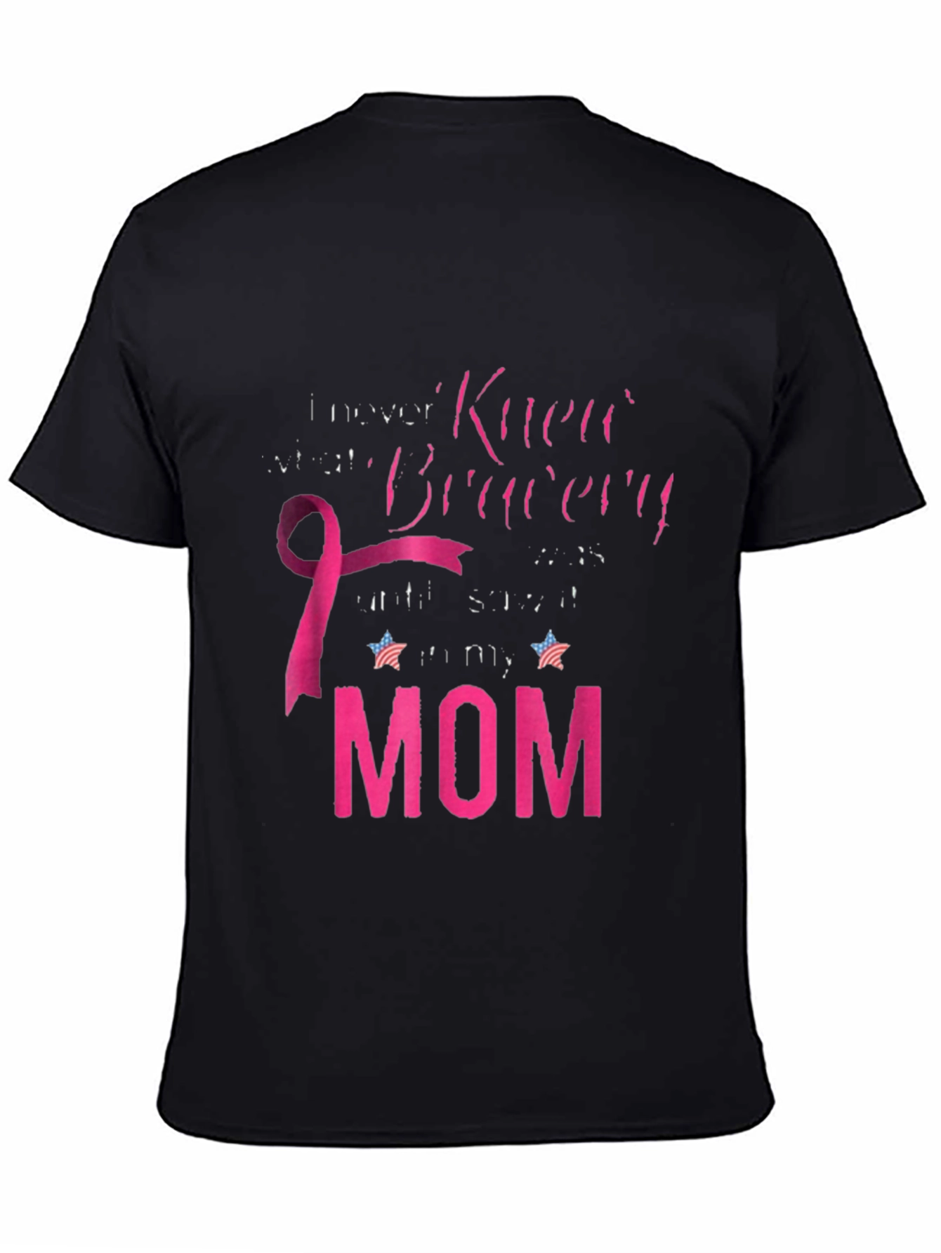 Black Bravery Breast Cancer Awareness T-Shirt view 4