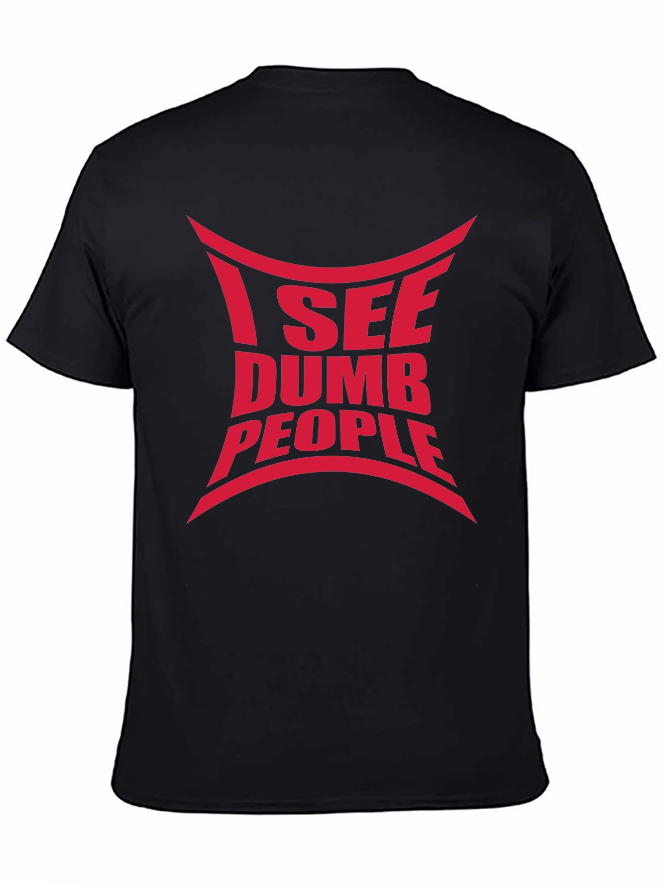 Black I See Dumb People Graphic Tee view 4