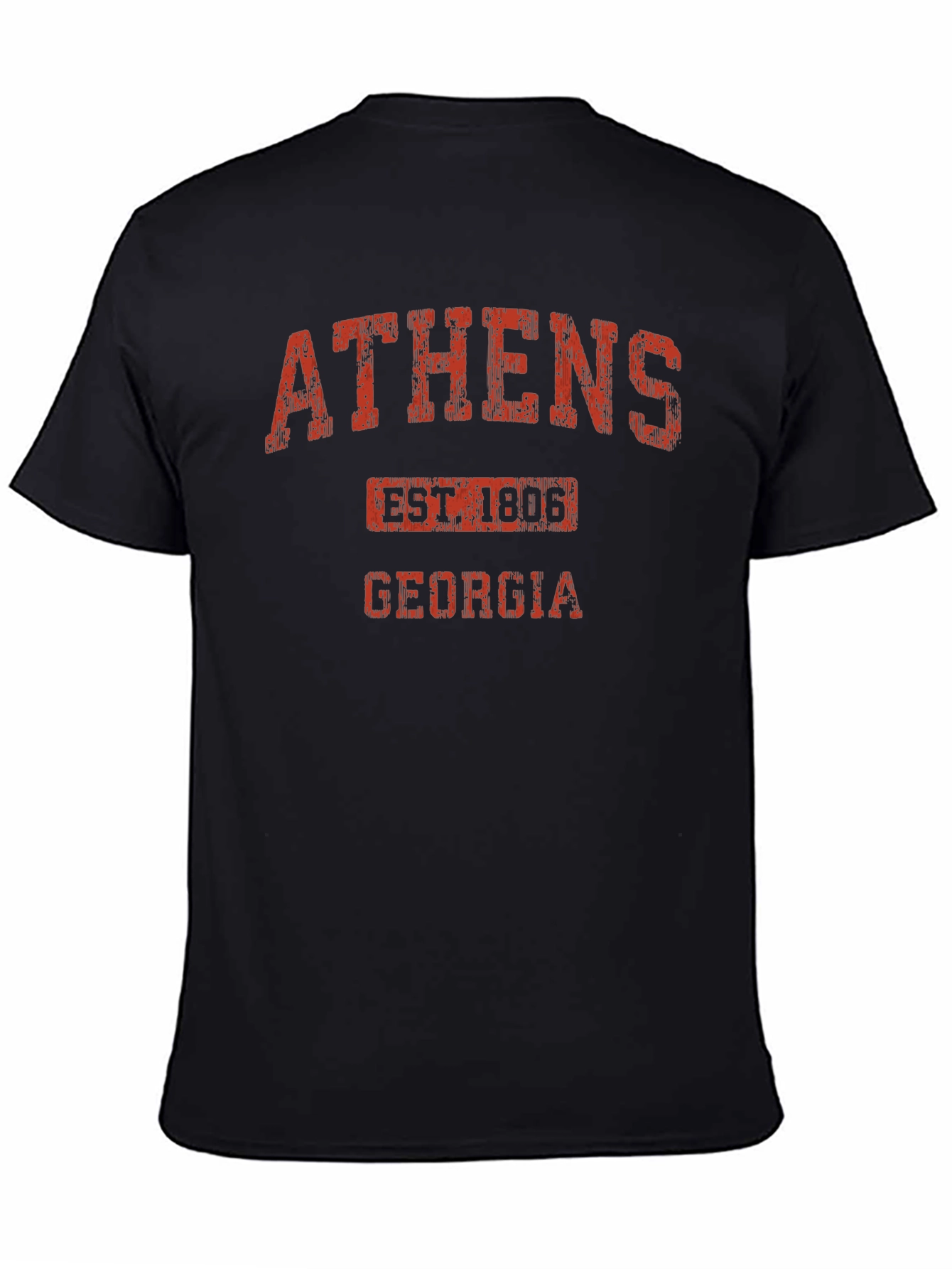 Athens Georgia Est. 1806 Black T-Shirt - 4