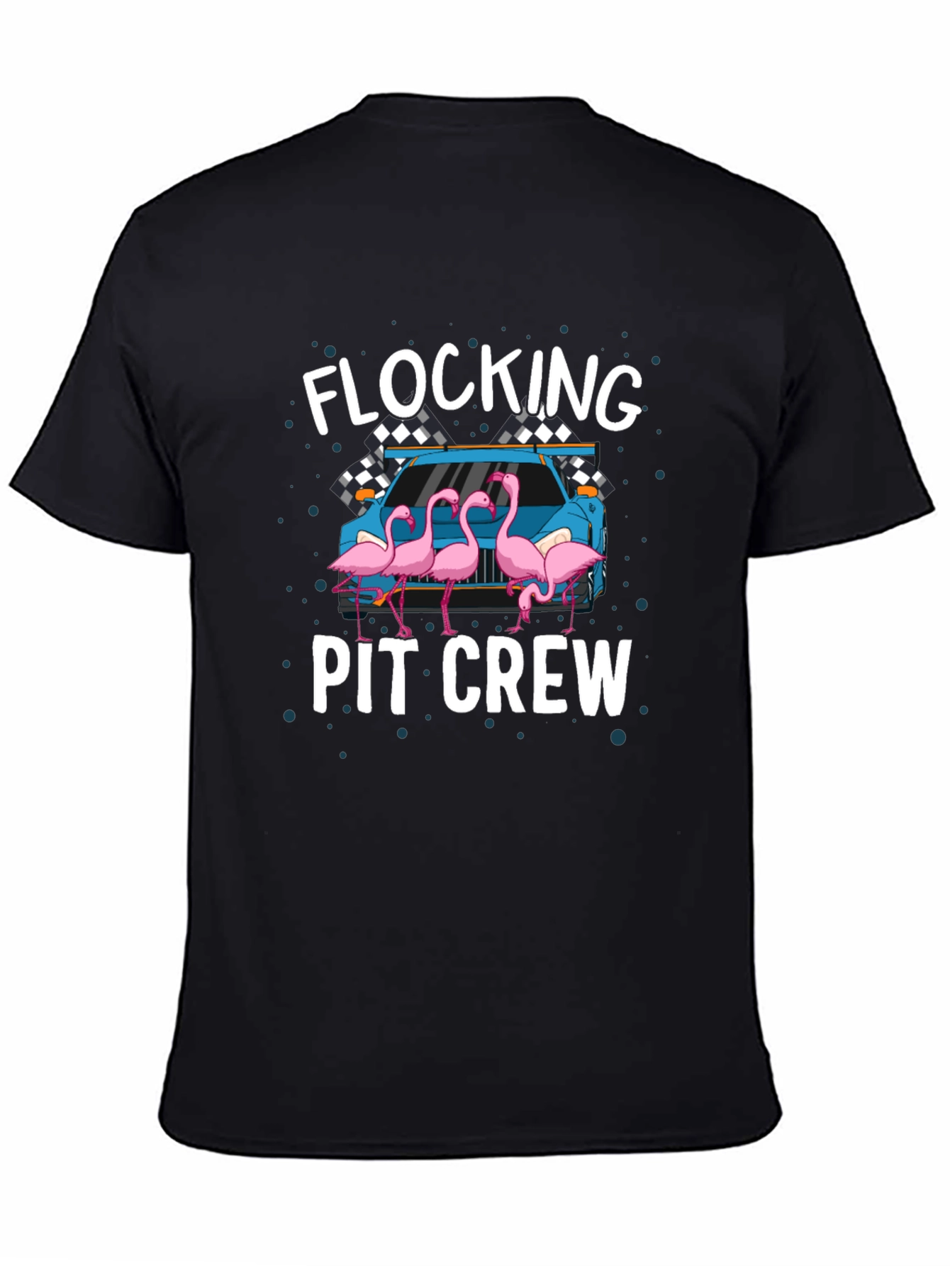 Black Flocking Pit Crew T-Shirt view 4