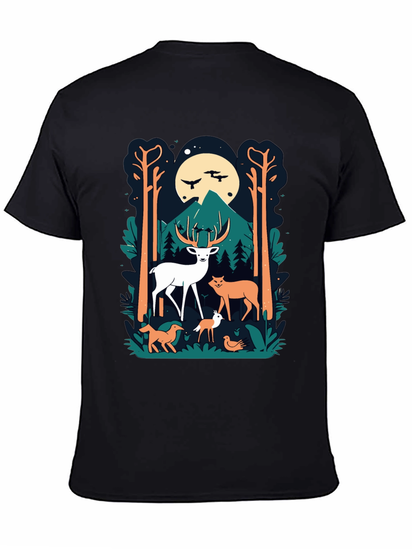 Black Nature Scene Graphic Tee view 4