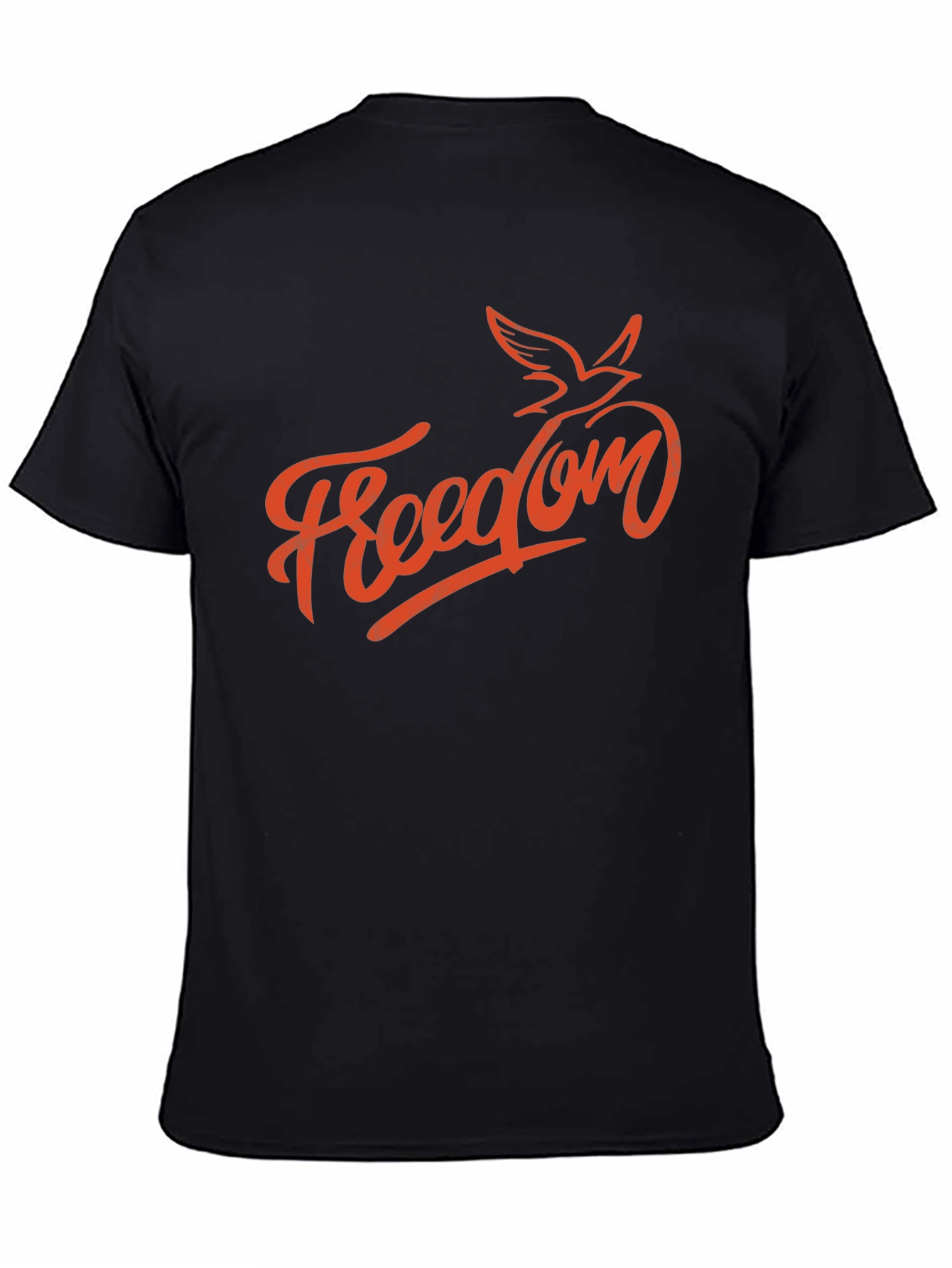 Black Freedom Bird Graphic Tee - Mens Casual Style view 4