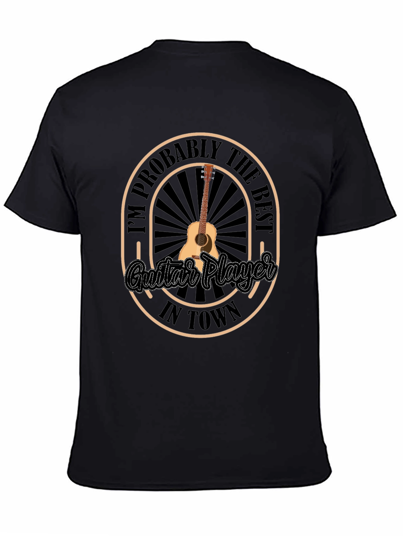 Black Best Guitar Player T-Shirt view 4