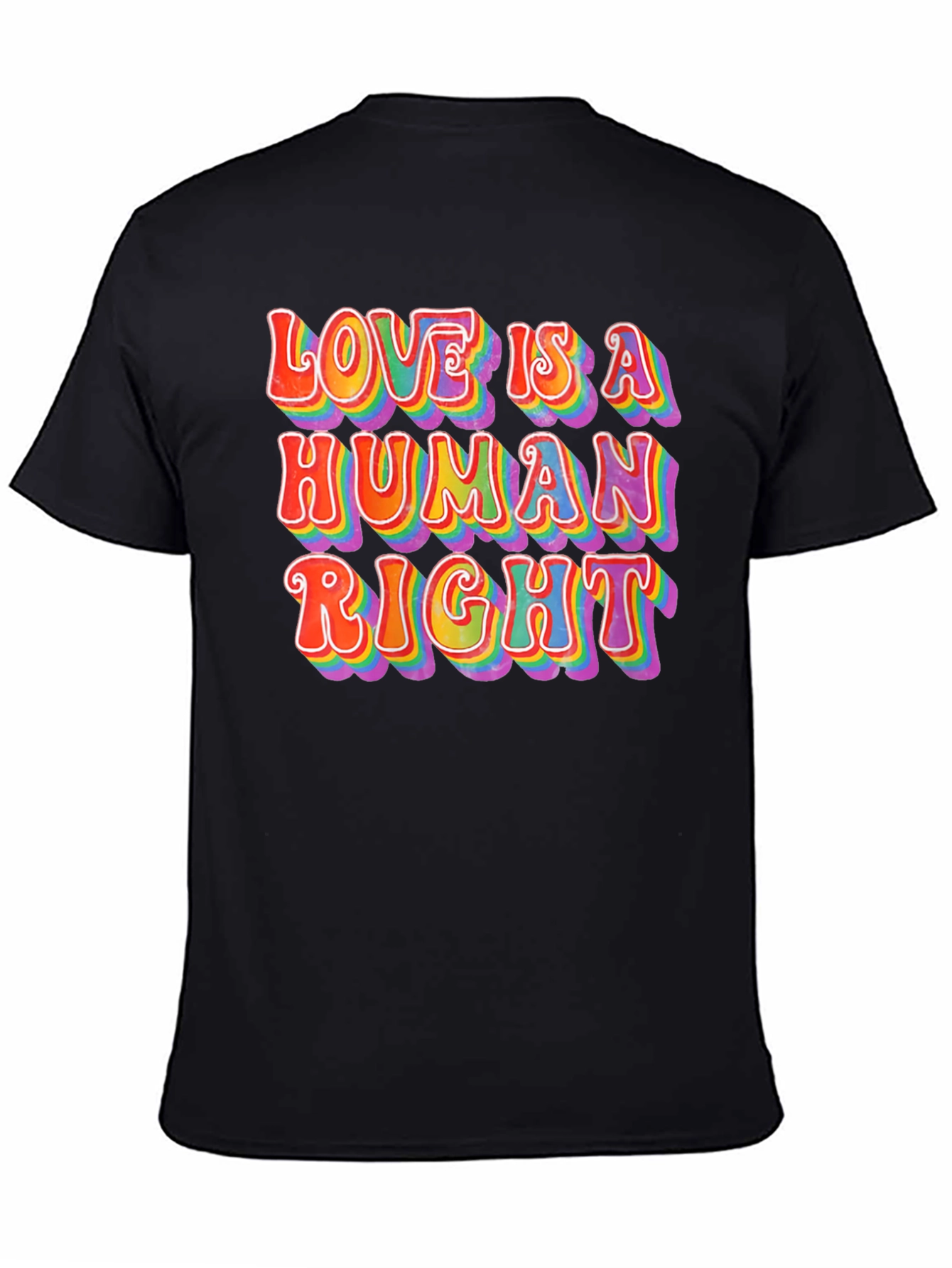 Black Love is a Human Right T-Shirt - Retro LGBT Pride Tee view 4