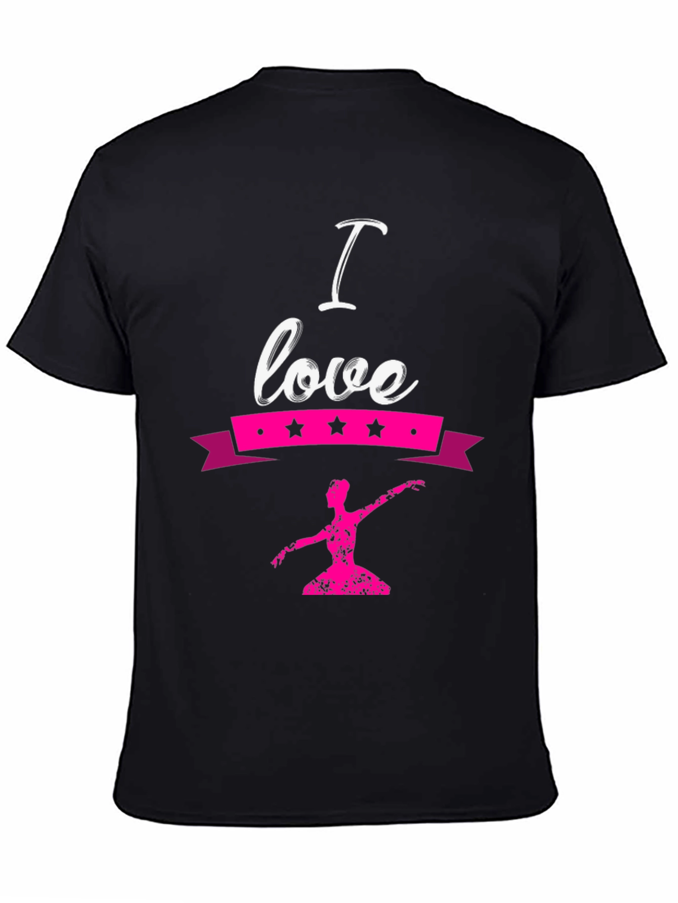 Black I Love Ballet Graphic T-Shirt view 4