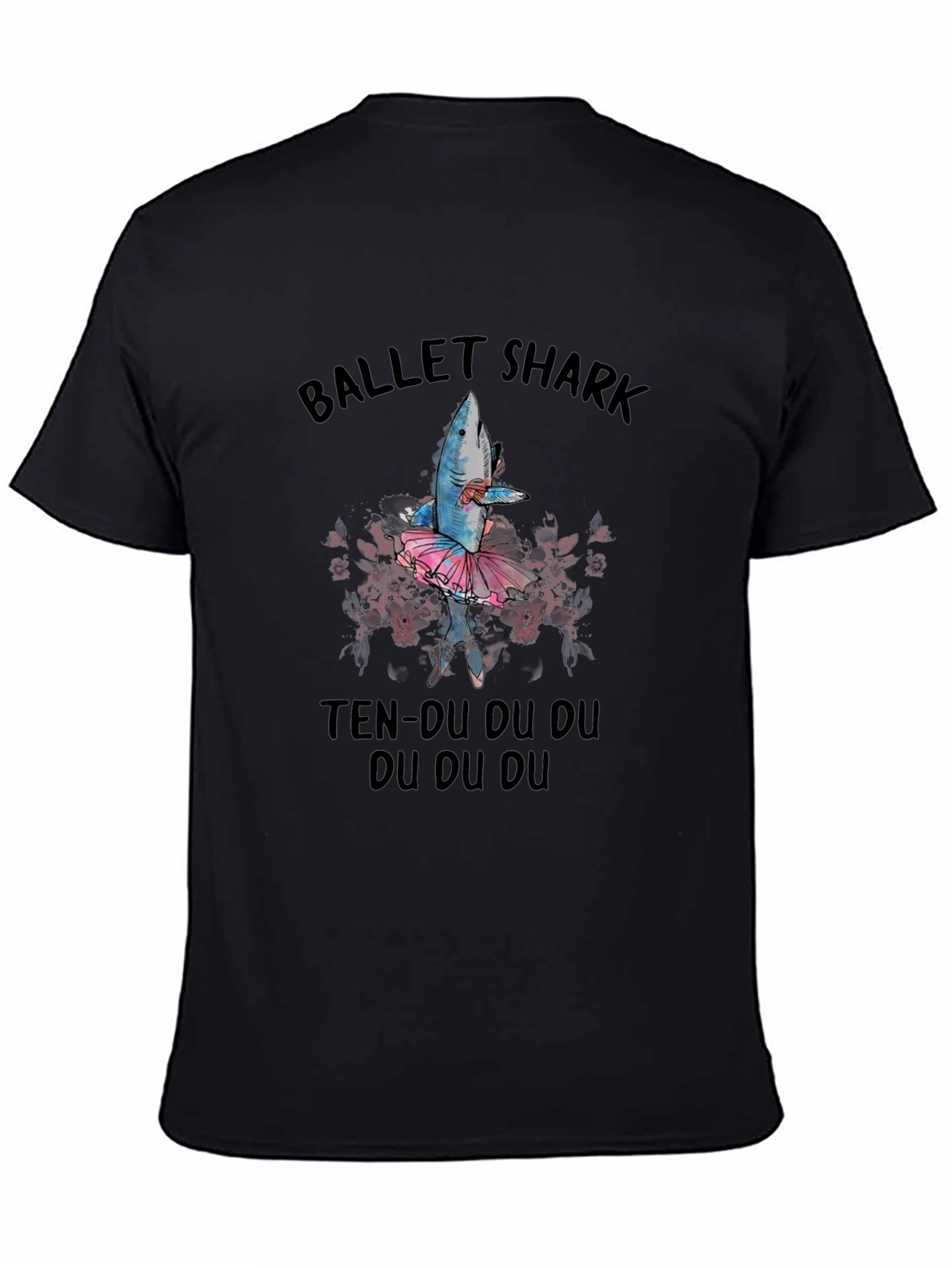 Black Ballet Shark T-Shirt - Funny Dance Tee view 4