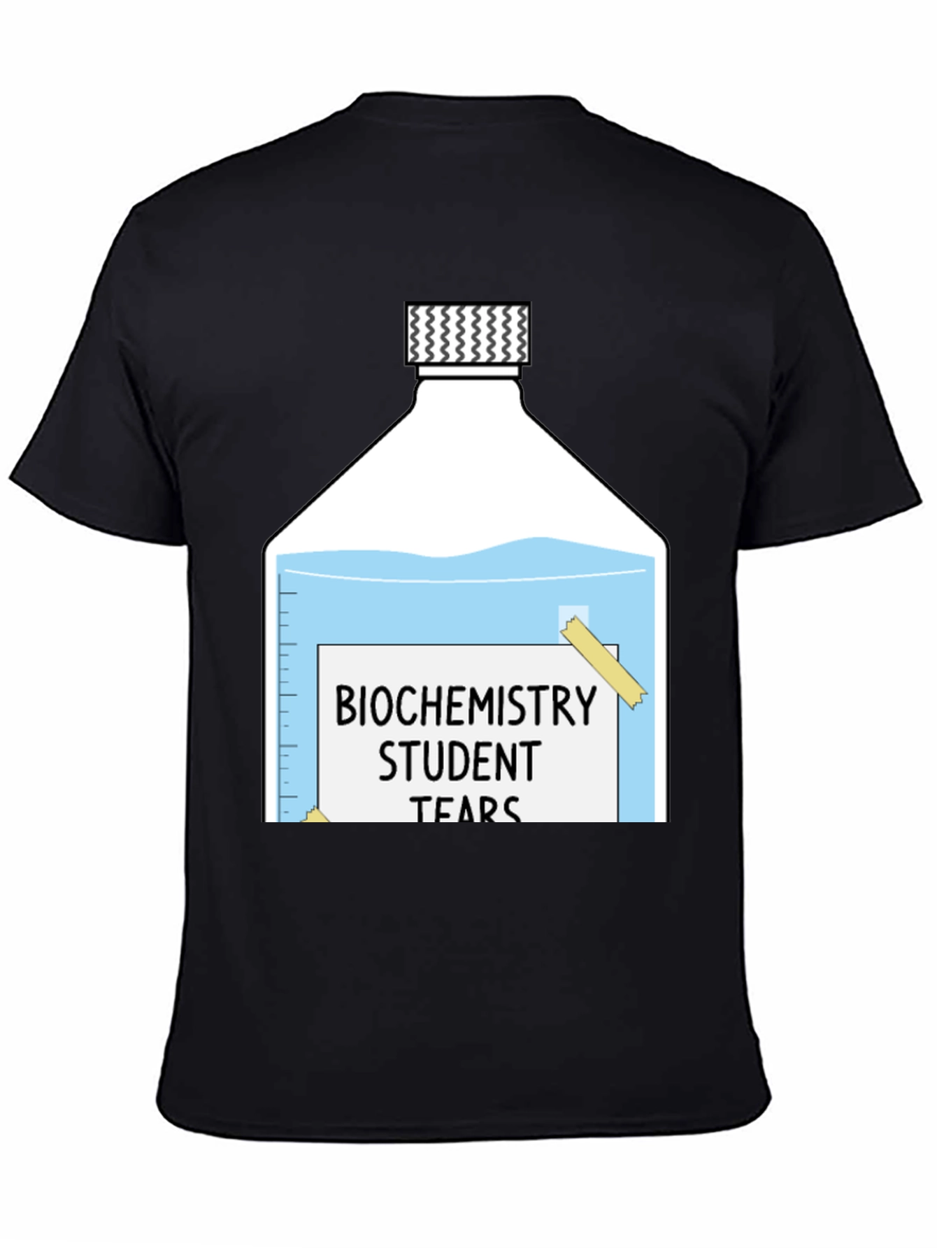 Black Biochemistry Student Tears T-Shirt view 4