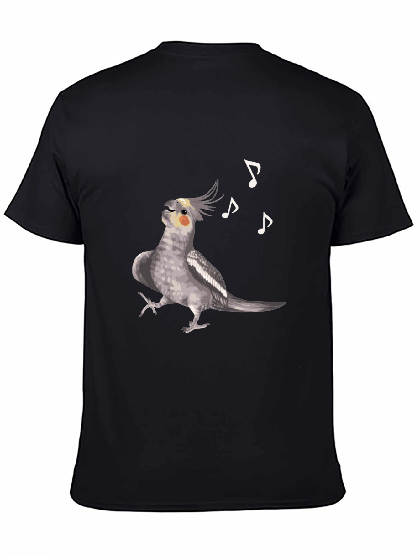 Black Singing Cockatiel Graphic Tee view 4