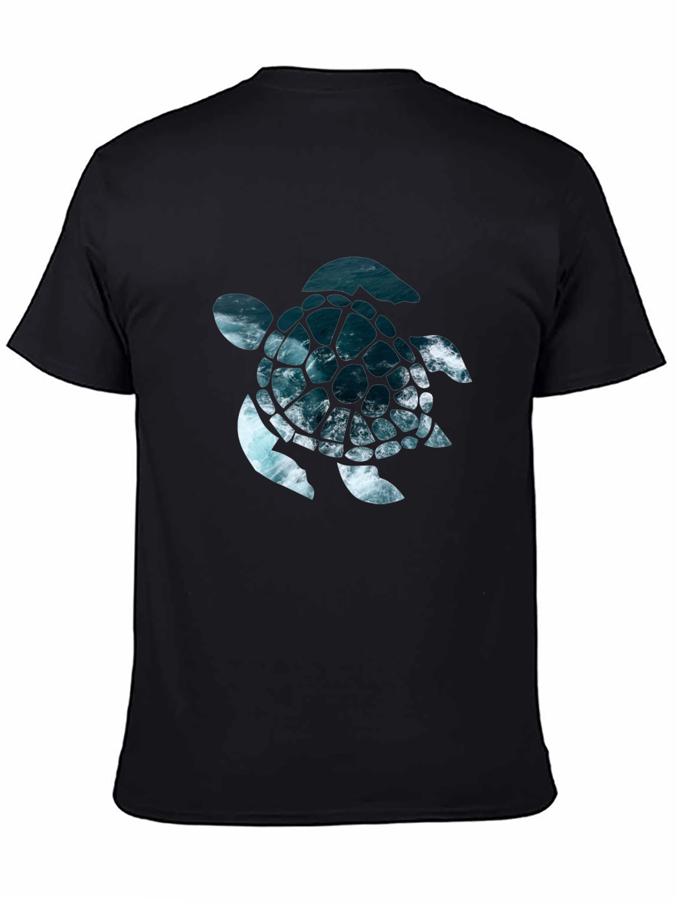 Black Ocean Turtle Graphic Tee - Stylish Black T-Shirt view 4