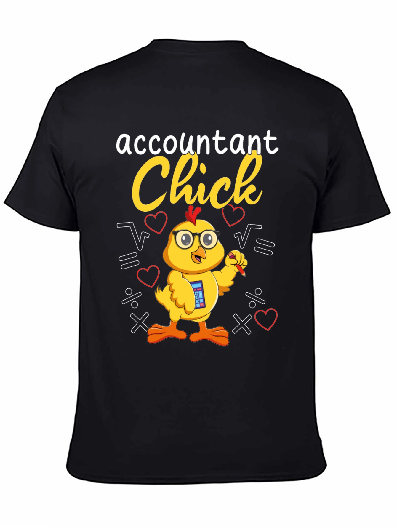 Black Accountant Chick T-Shirt - Funny Accountant Gift view 4