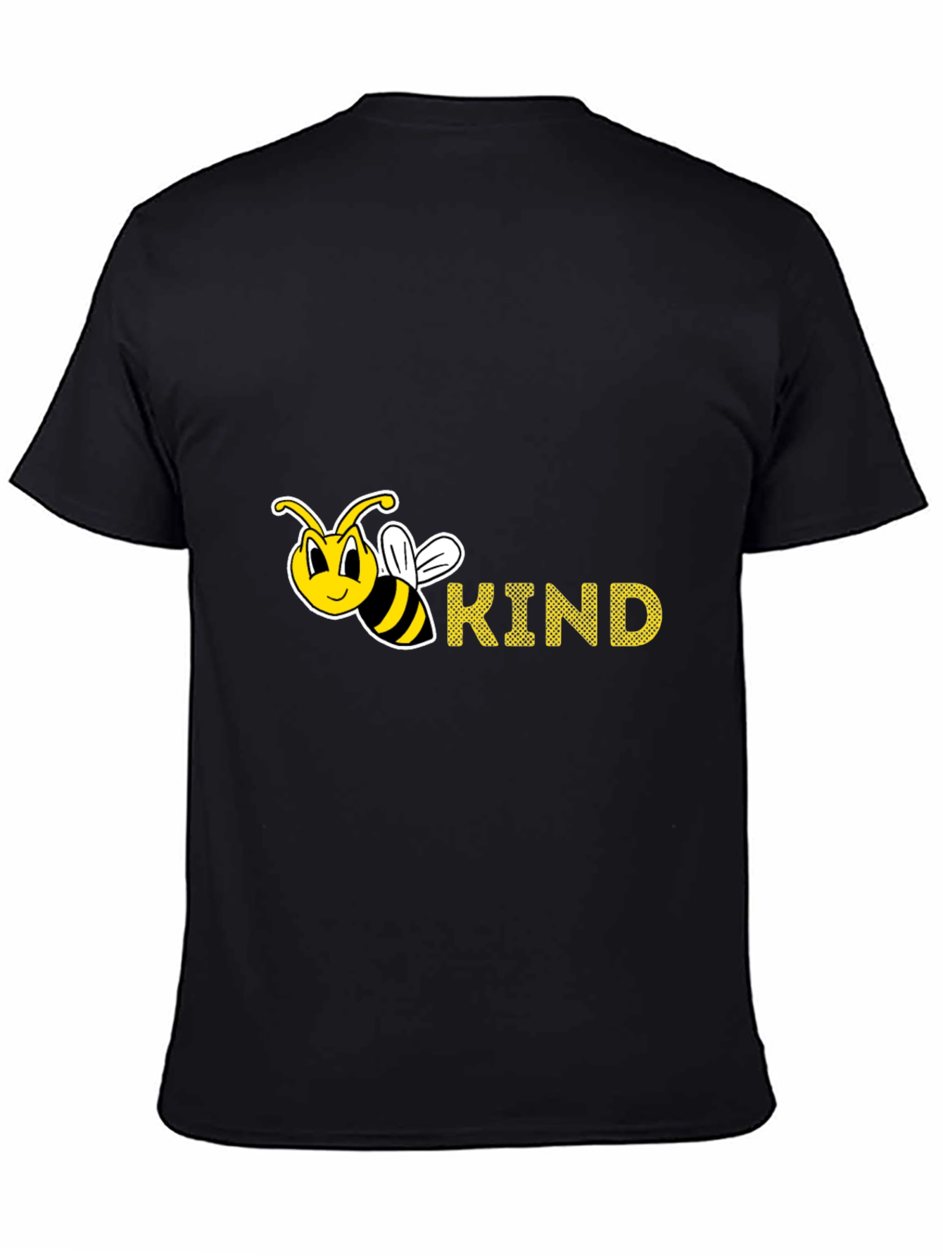 Black Bee Kind T-Shirt - Unisex Black Tee view 4