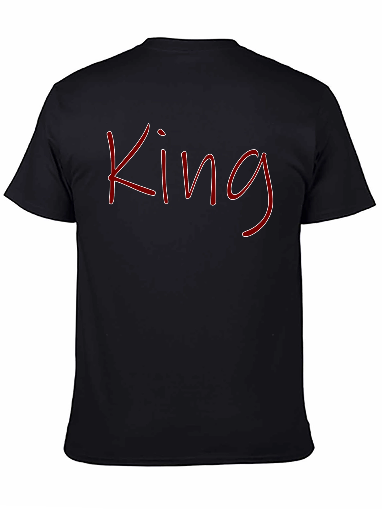 Black King Graphic Print T-Shirt - Black view 4