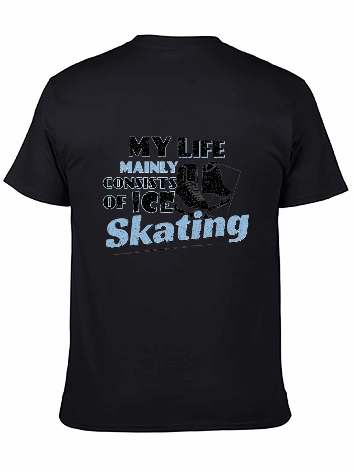 Black Ice Skating T-Shirt - My Life Skating Tee view 4
