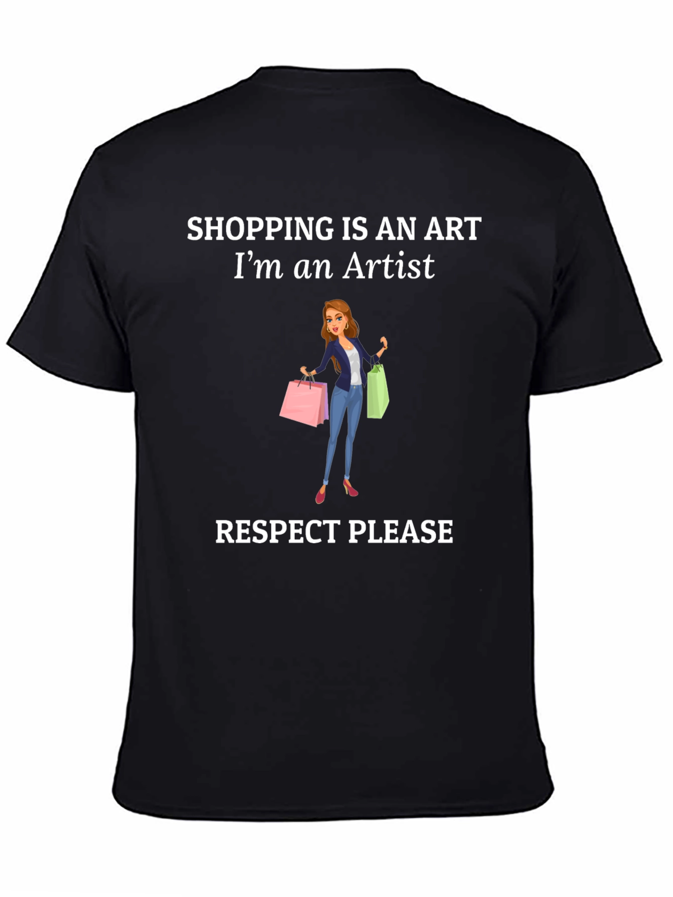 Black Shopping is an Art T-Shirt view 4