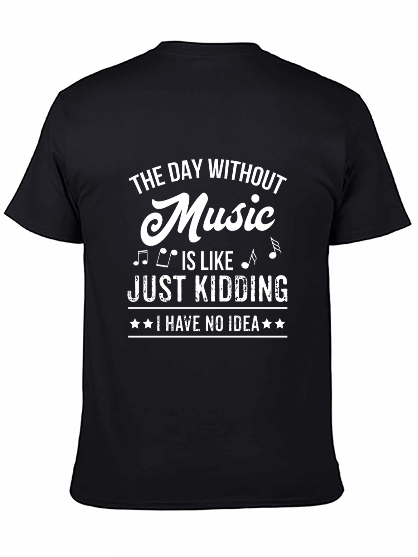 Black Music Lover Black T-Shirt - Funny Saying view 4