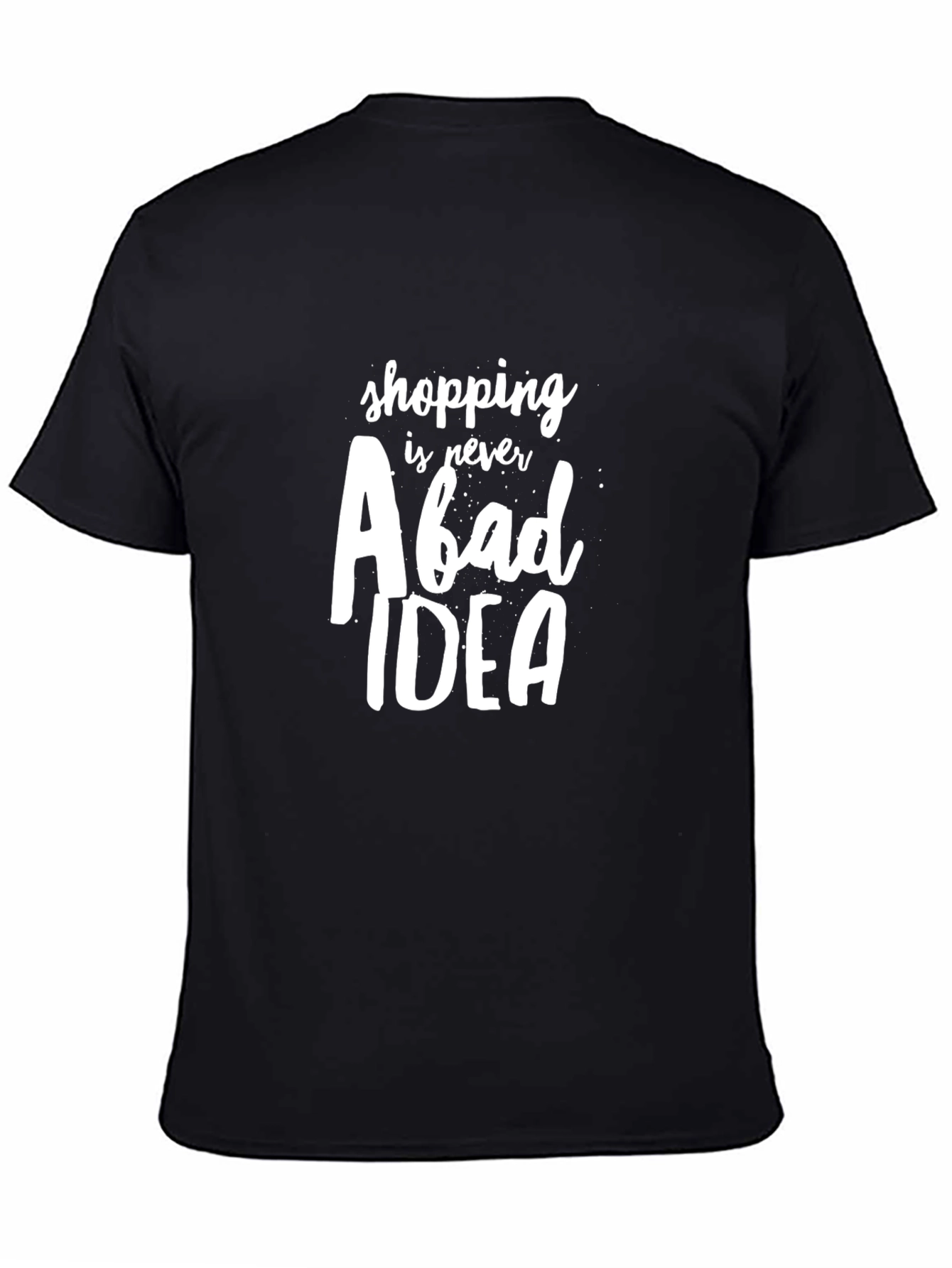 Black Shopping is Never a Bad Idea Graphic Tee view 4