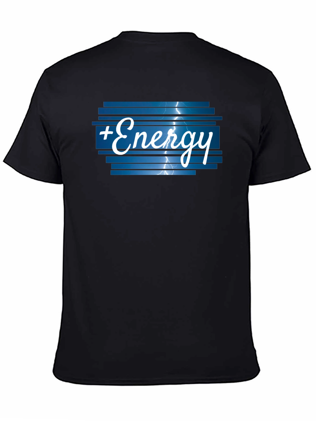 Black Energy Graphic T-Shirt - Black Cotton Tee view 4