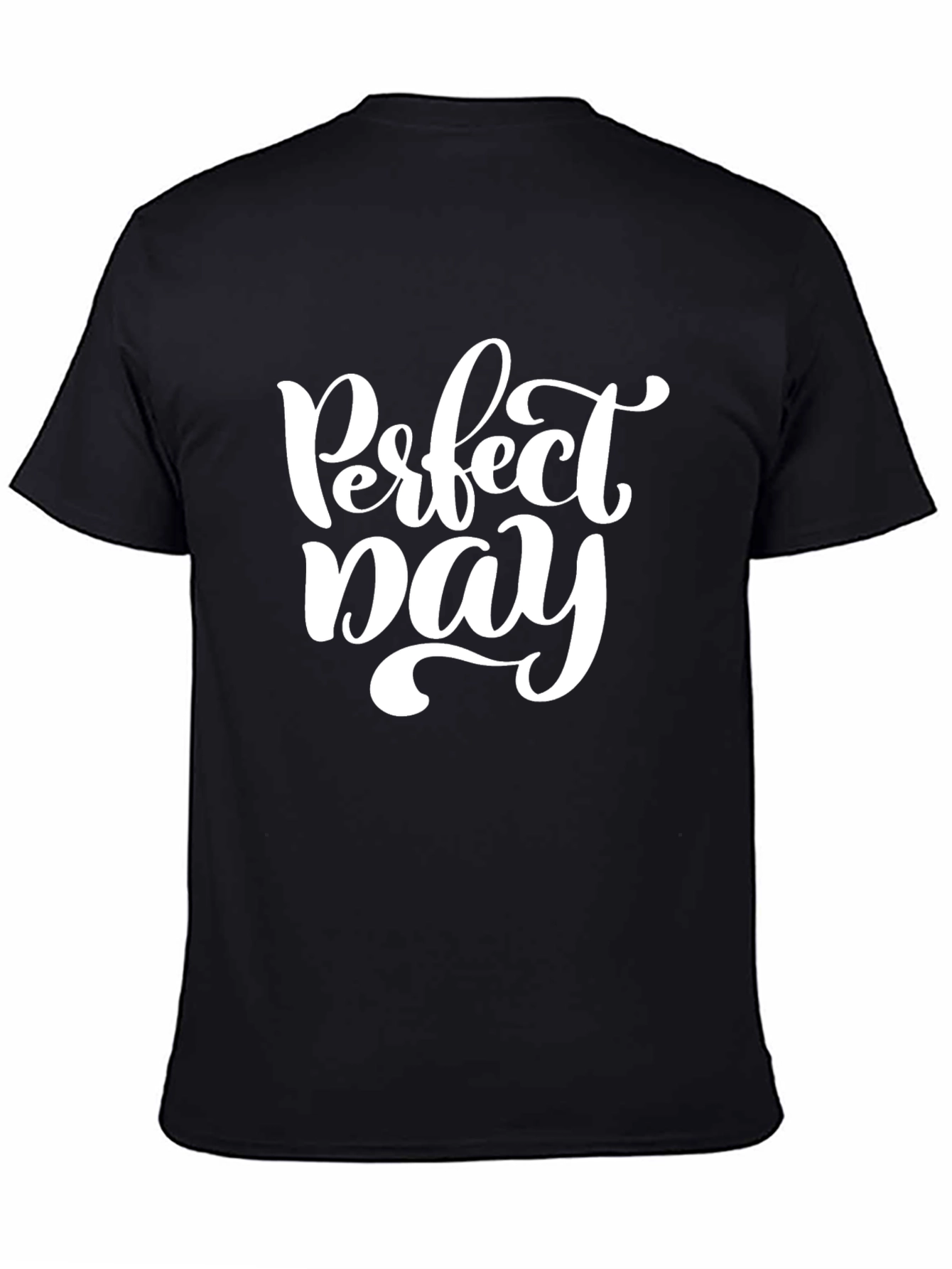 Black Perfect Day Graphic Tee - Stylish Crew Neck T-Shirt view 4