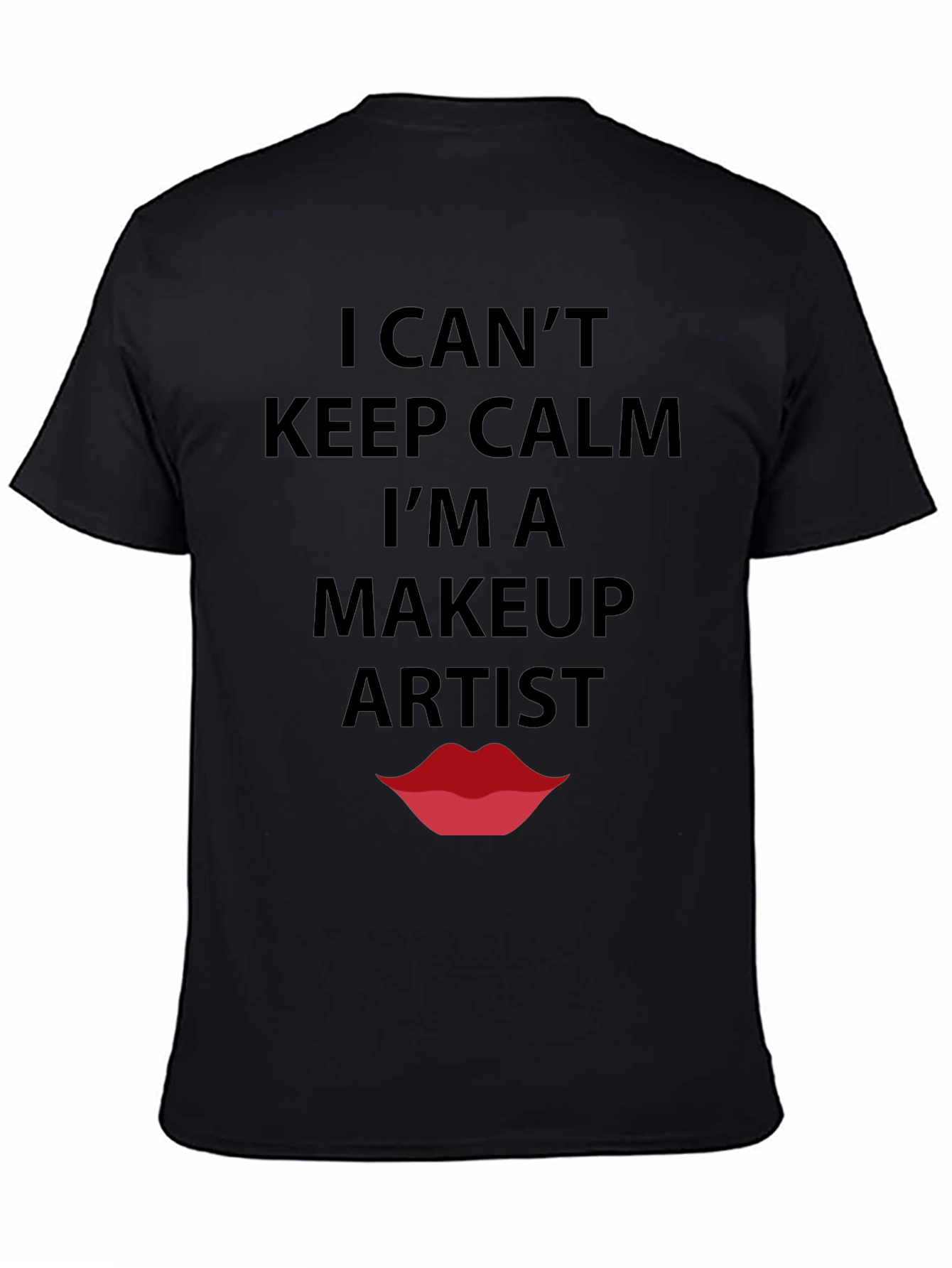 Black Makeup Artist T-Shirt - Keep Calm Funny Tee view 4