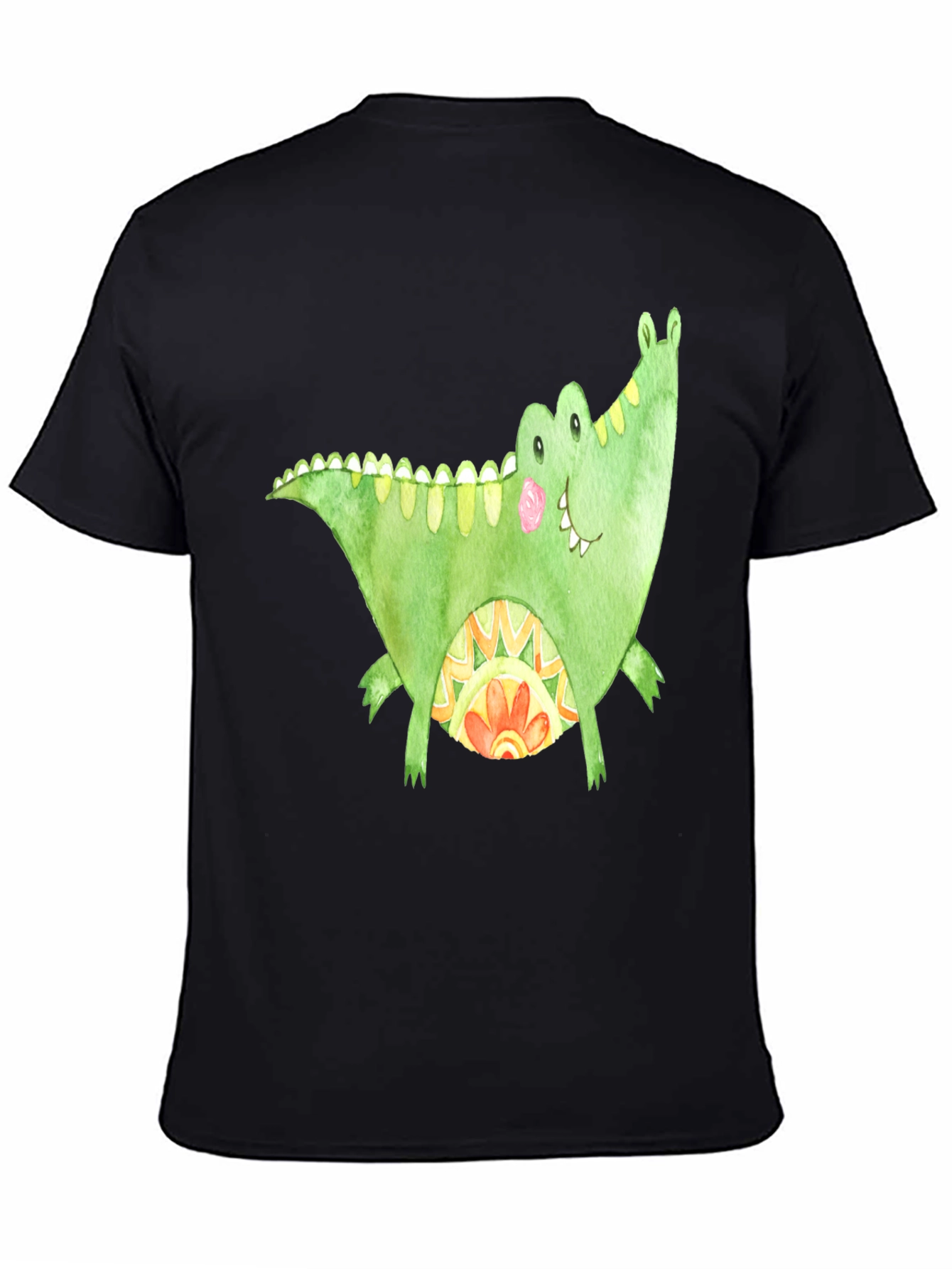 Black Fun Alligator Graphic Tee - Black view 4