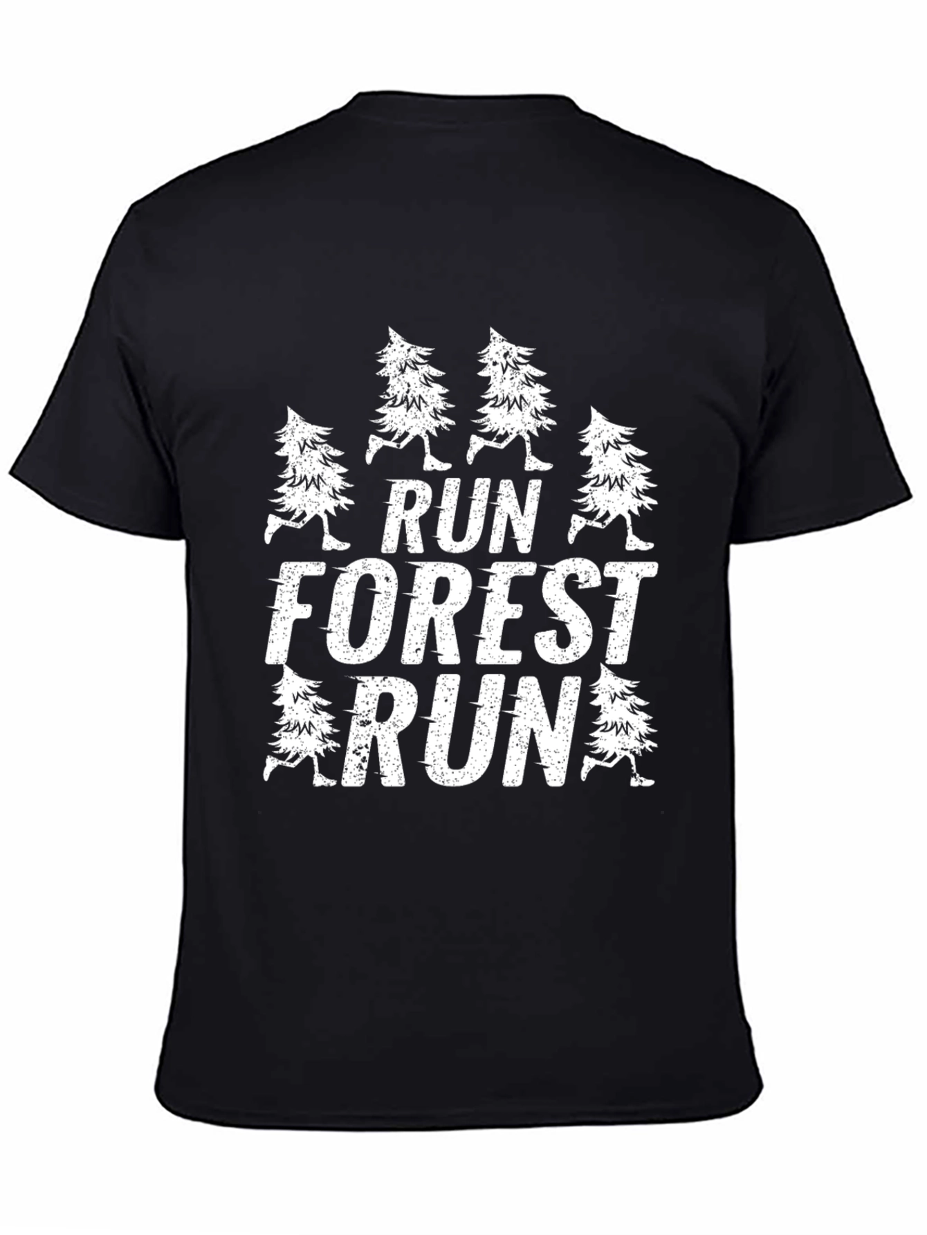 Black Run Forest Run Black Graphic Tee view 4