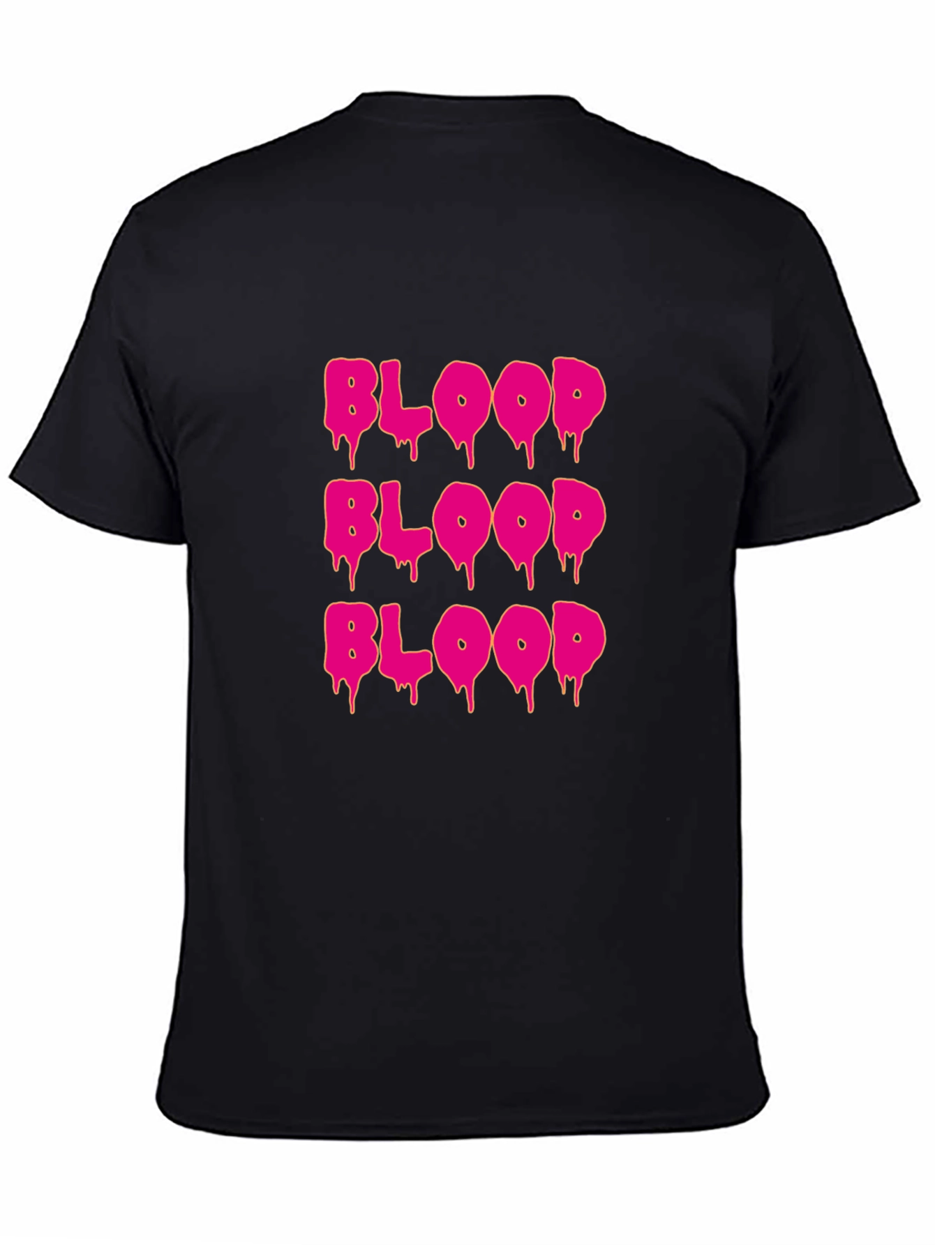 Black Blood Drip Graphic Tee - Statement T-Shirt view 4