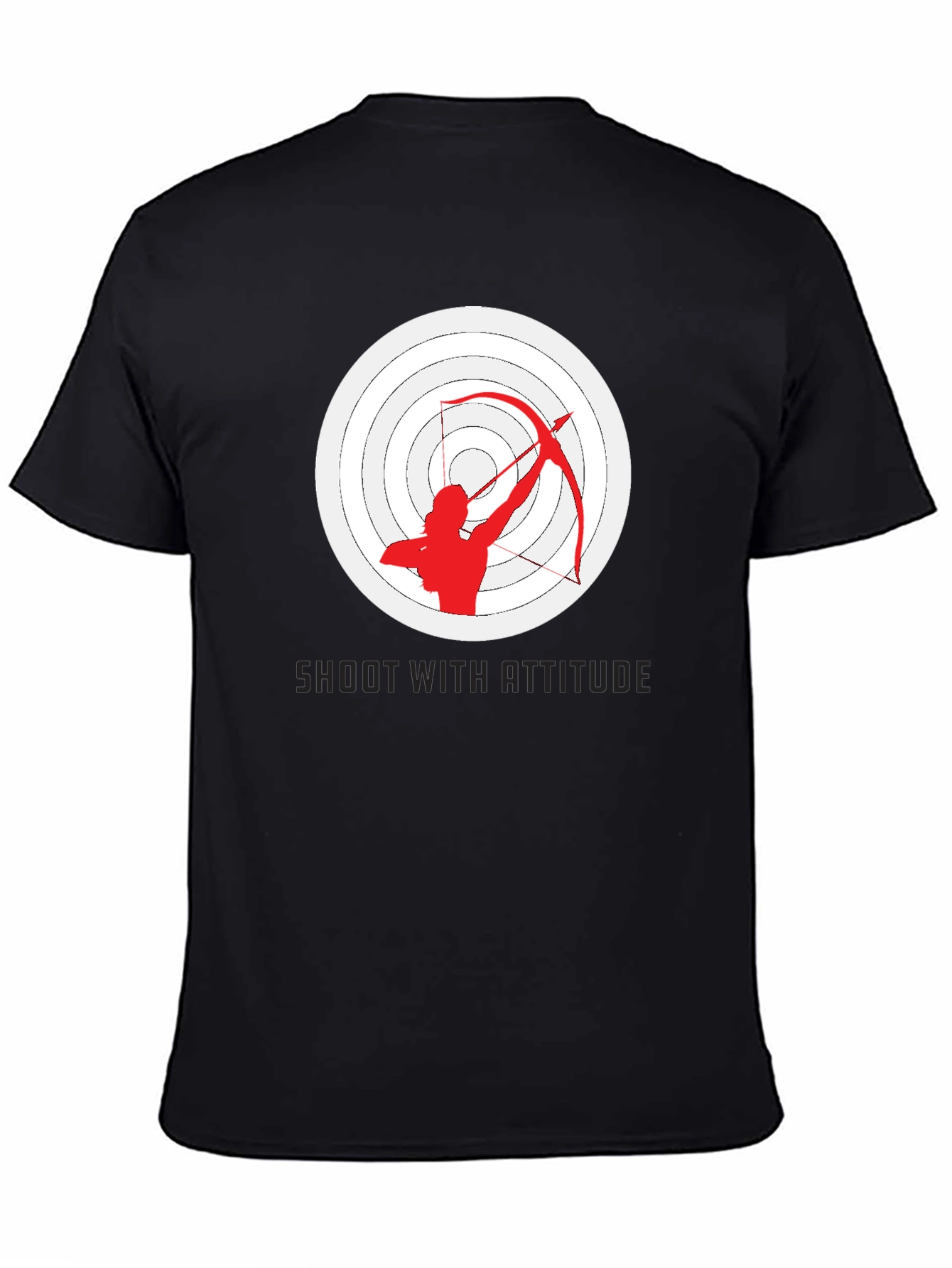 Black Archer Target Graphic Tee - Shoot With Attitude view 4