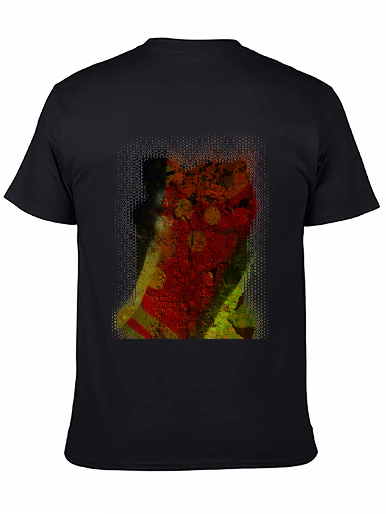 Black Abstract Graphic Print Black T-Shirt view 4