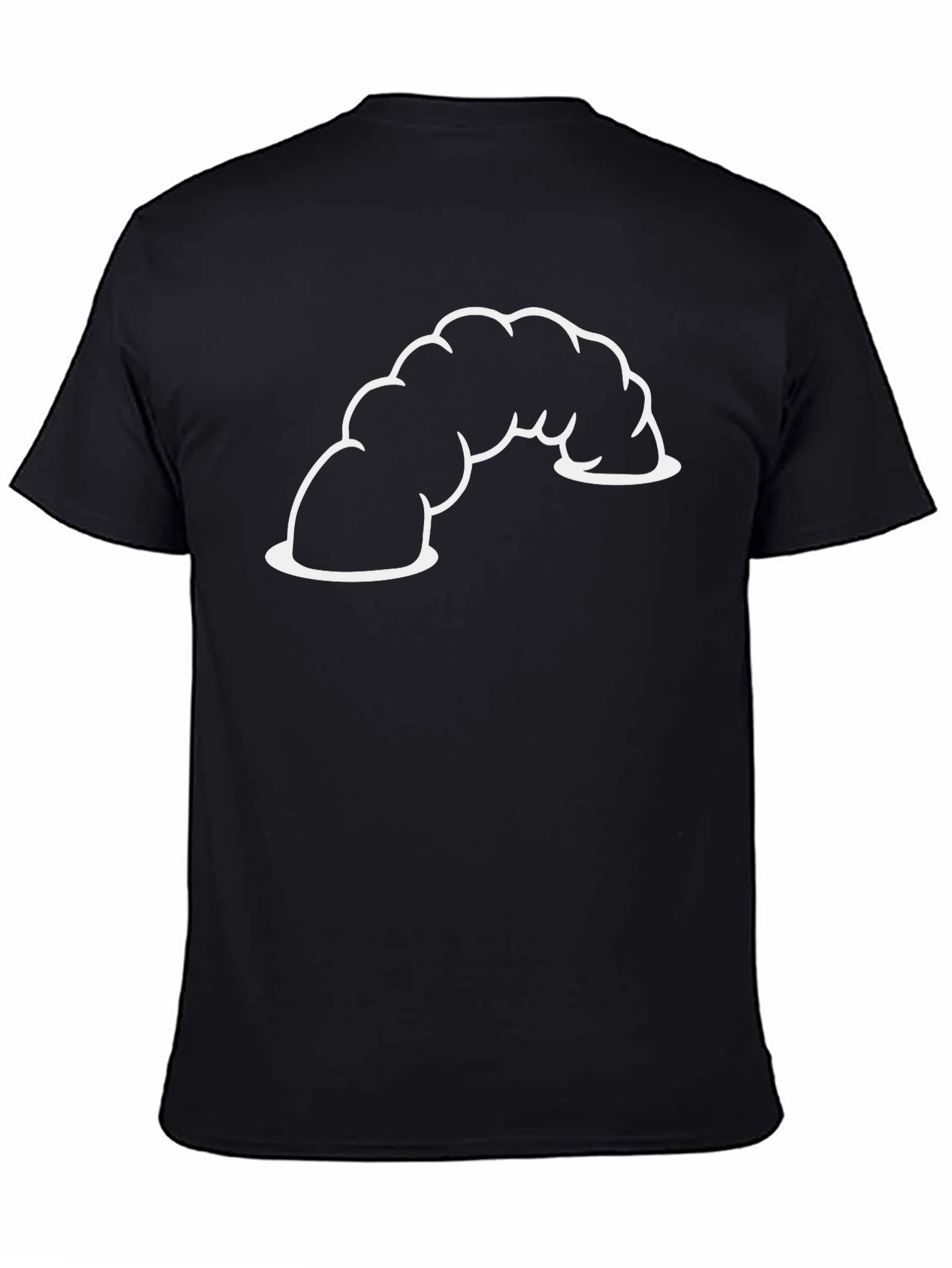 Black Funny Colon Humor T-Shirt - Gut Instinct view 4