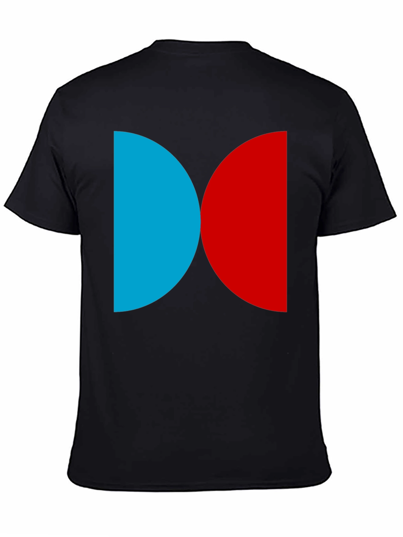 Black Modern Color Block T-Shirt view 4