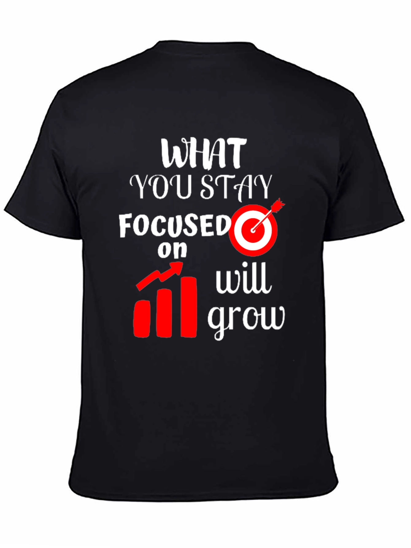 Motivational Black Graphic T-Shirt - 4