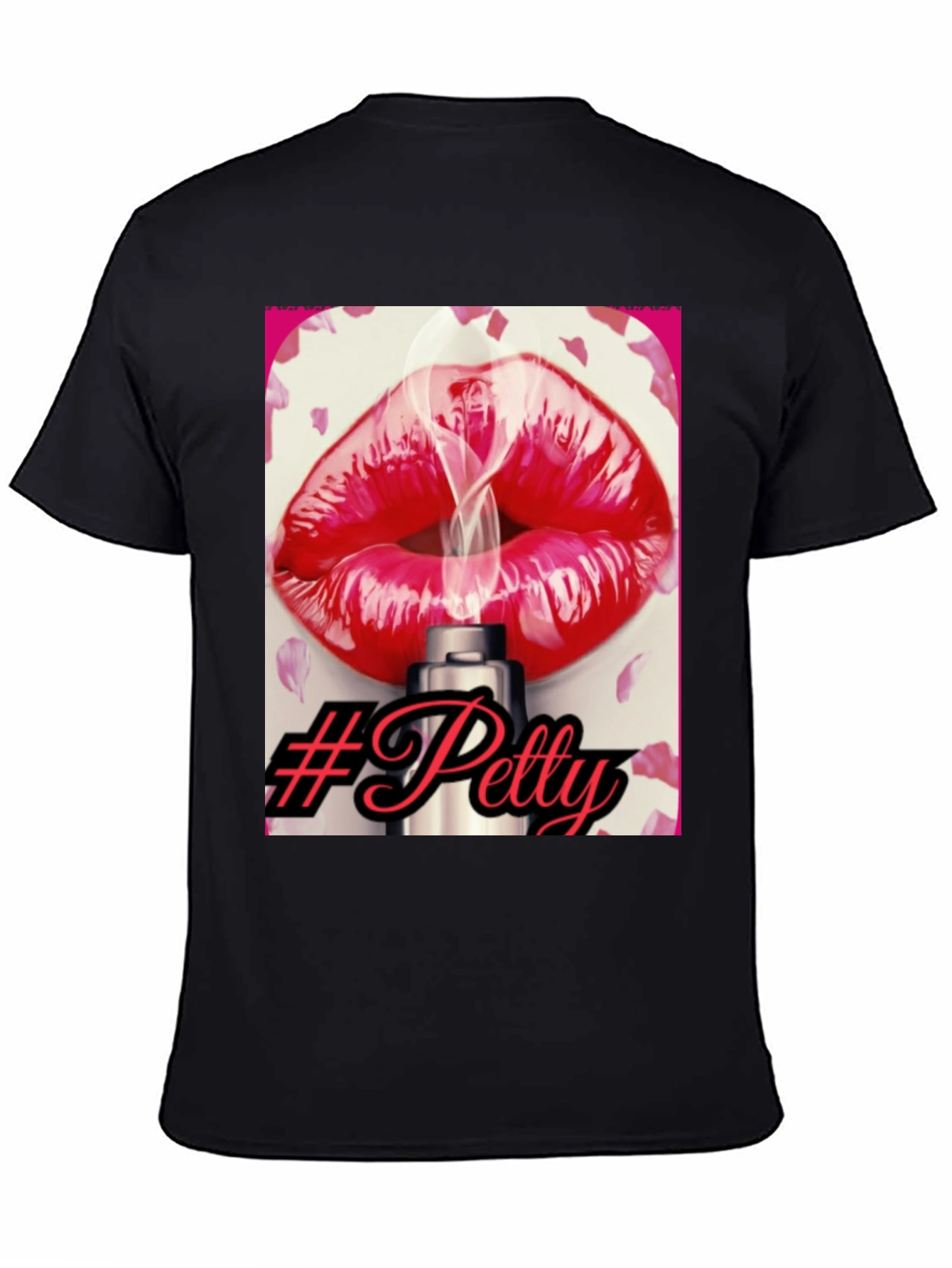 Black Petty Lips Graphic T-Shirt view 4