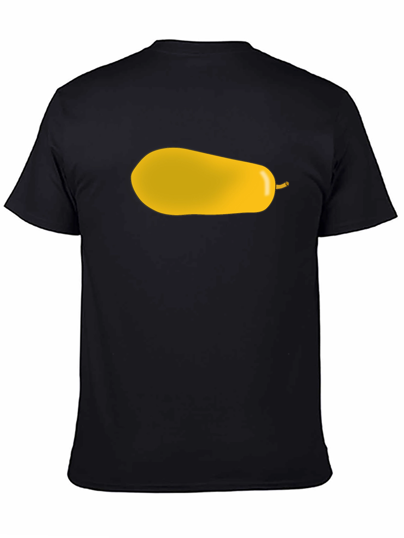 Black Yellow Pear Graphic Print Black T-Shirt view 4