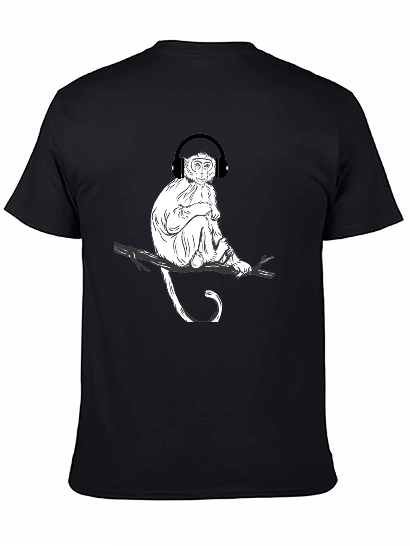 Black Monkey Music Graphic T-Shirt - Cool Casual Tee view 4