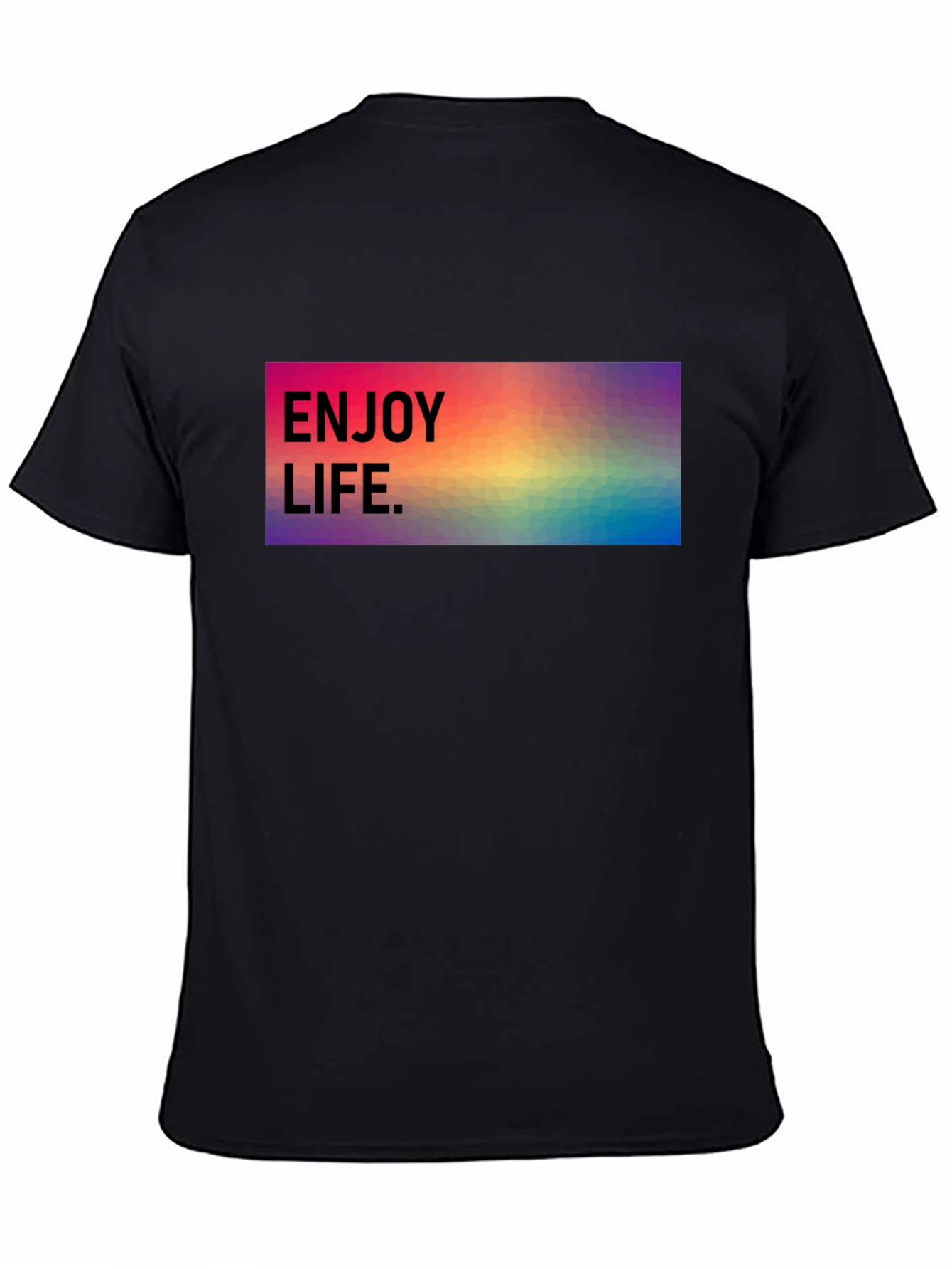 Black Enjoy Life Graphic Tee - Black view 4