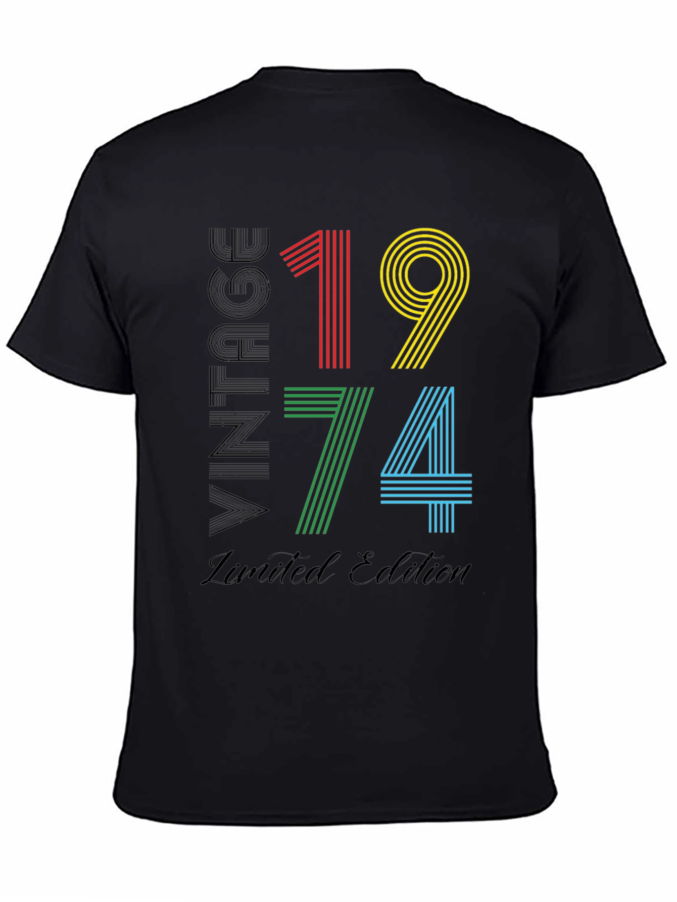 Black Vintage 1974 Limited Edition Graphic T-Shirt view 4