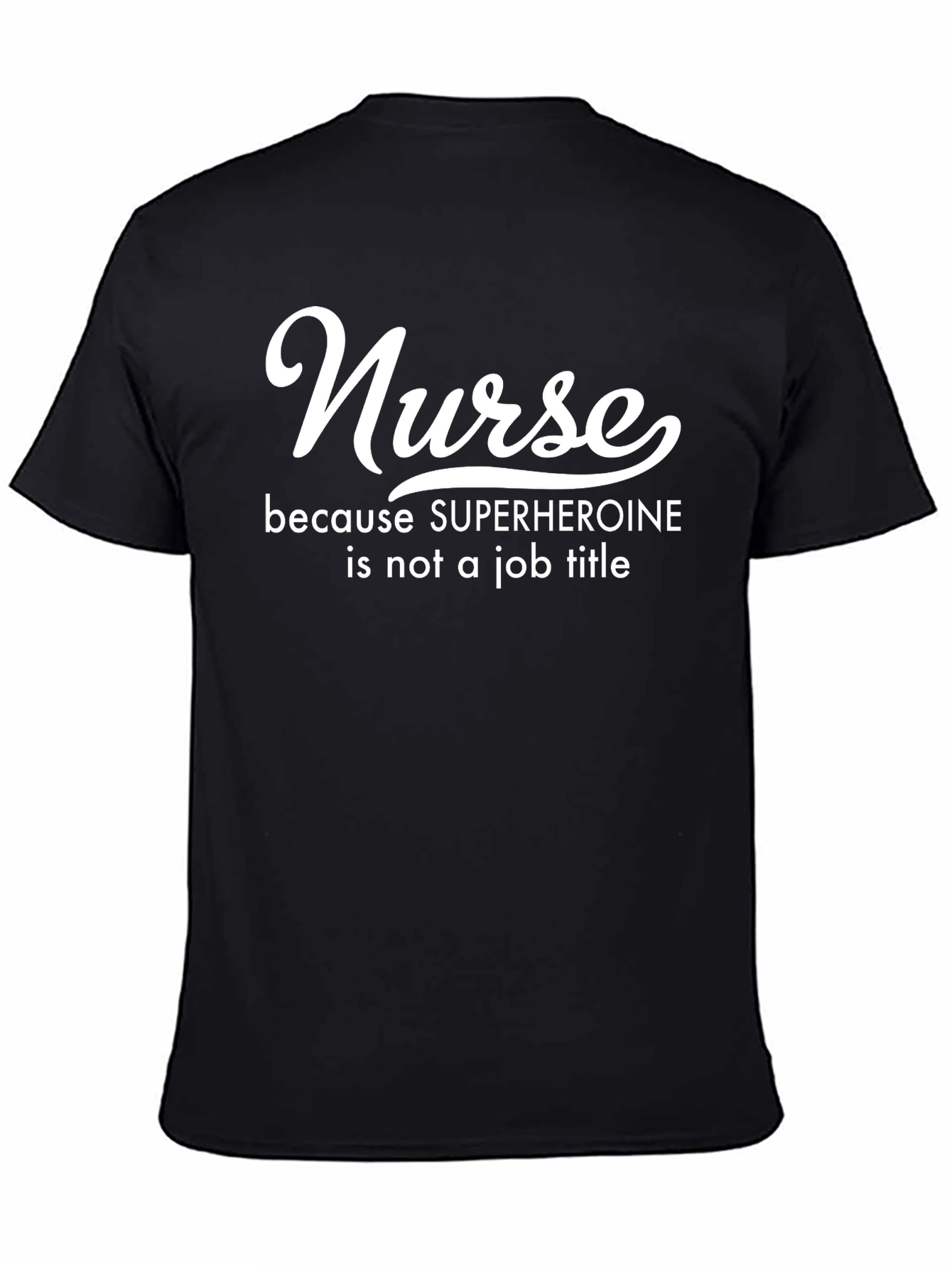 Black Nurse Superhero T-Shirt - Medical Hero Gift view 4