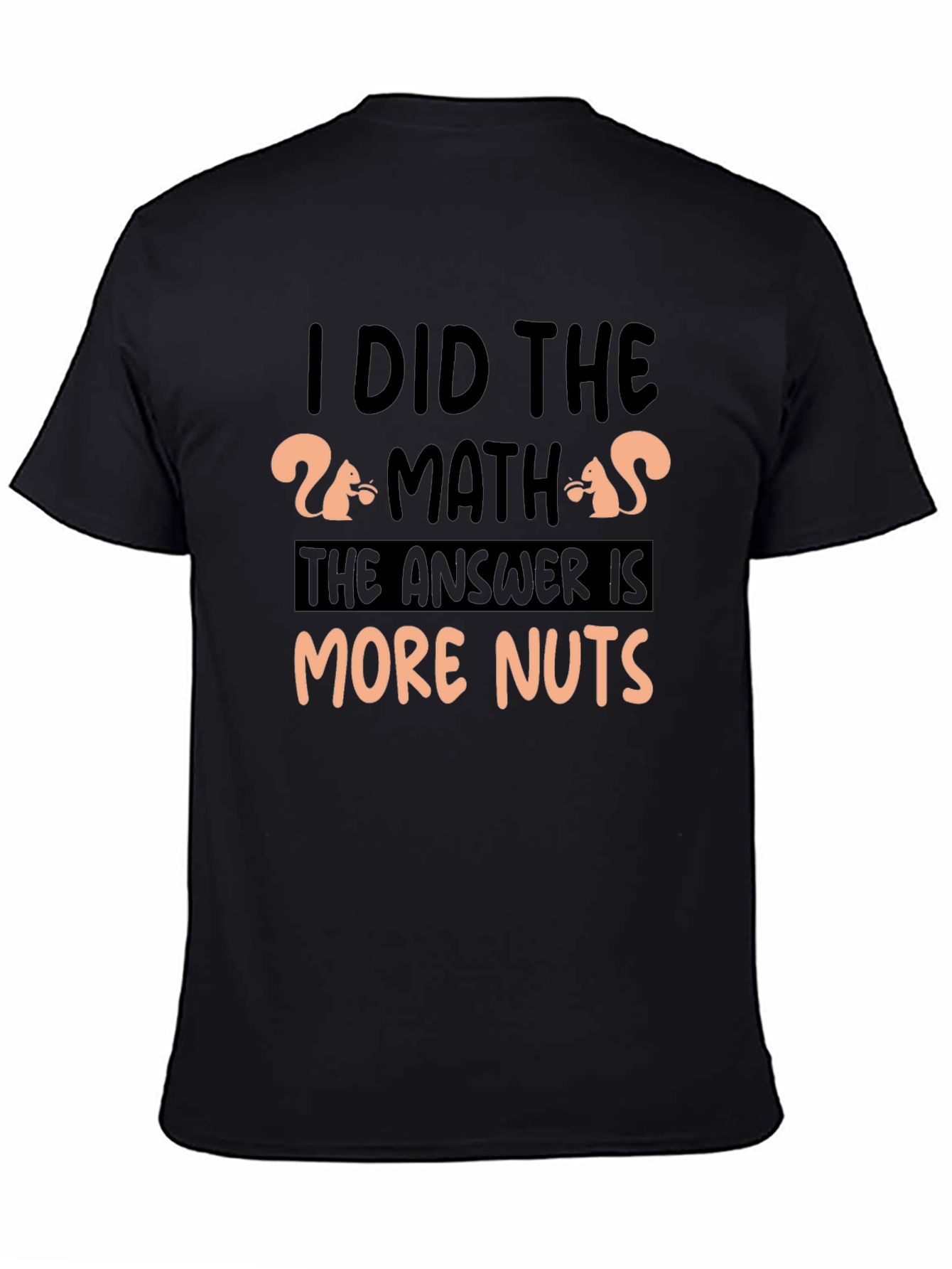 Black I Did The Math More Nuts T-Shirt view 4