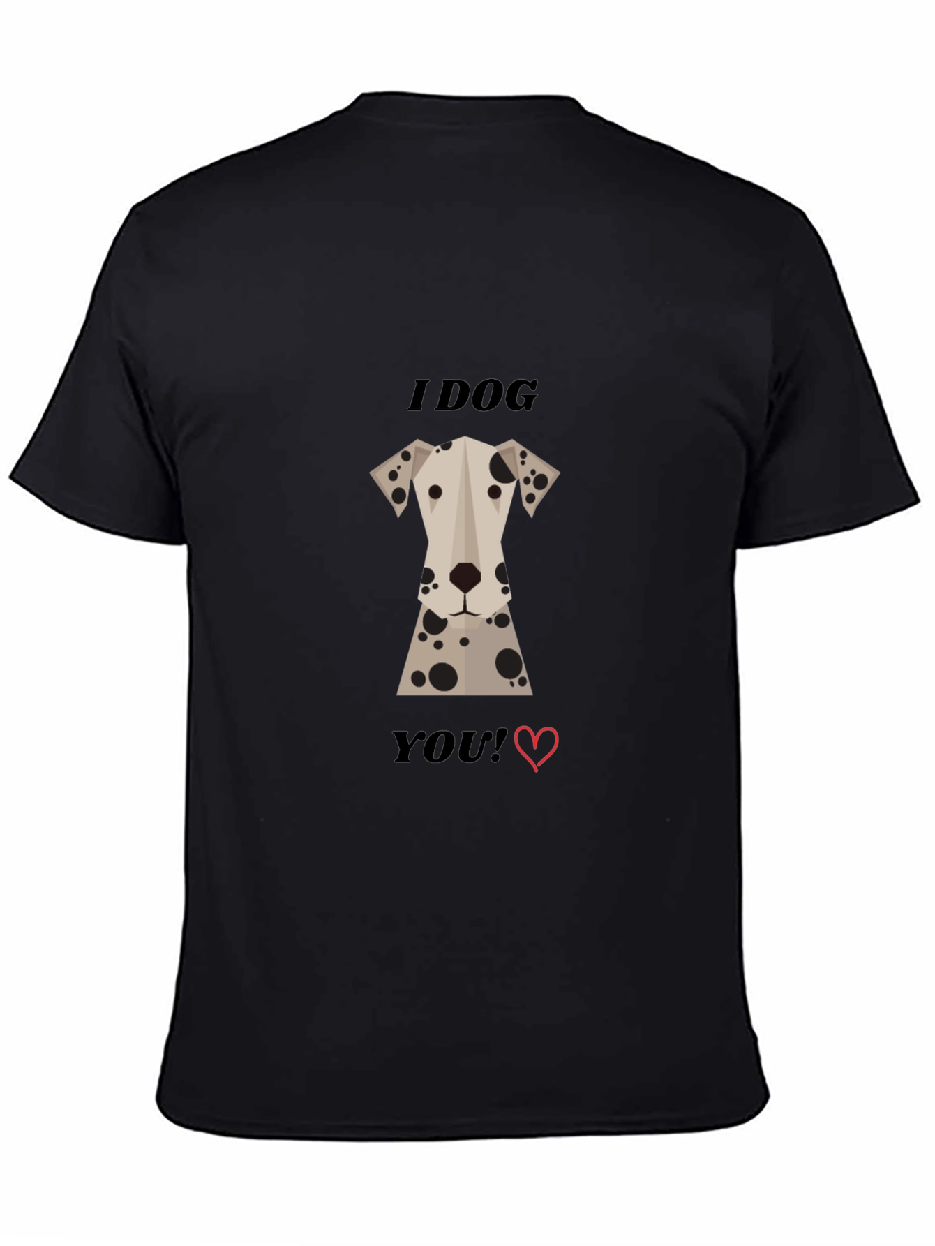 Black I Dog You! Dalmatian Graphic Tee - Black Cotton Blend view 4