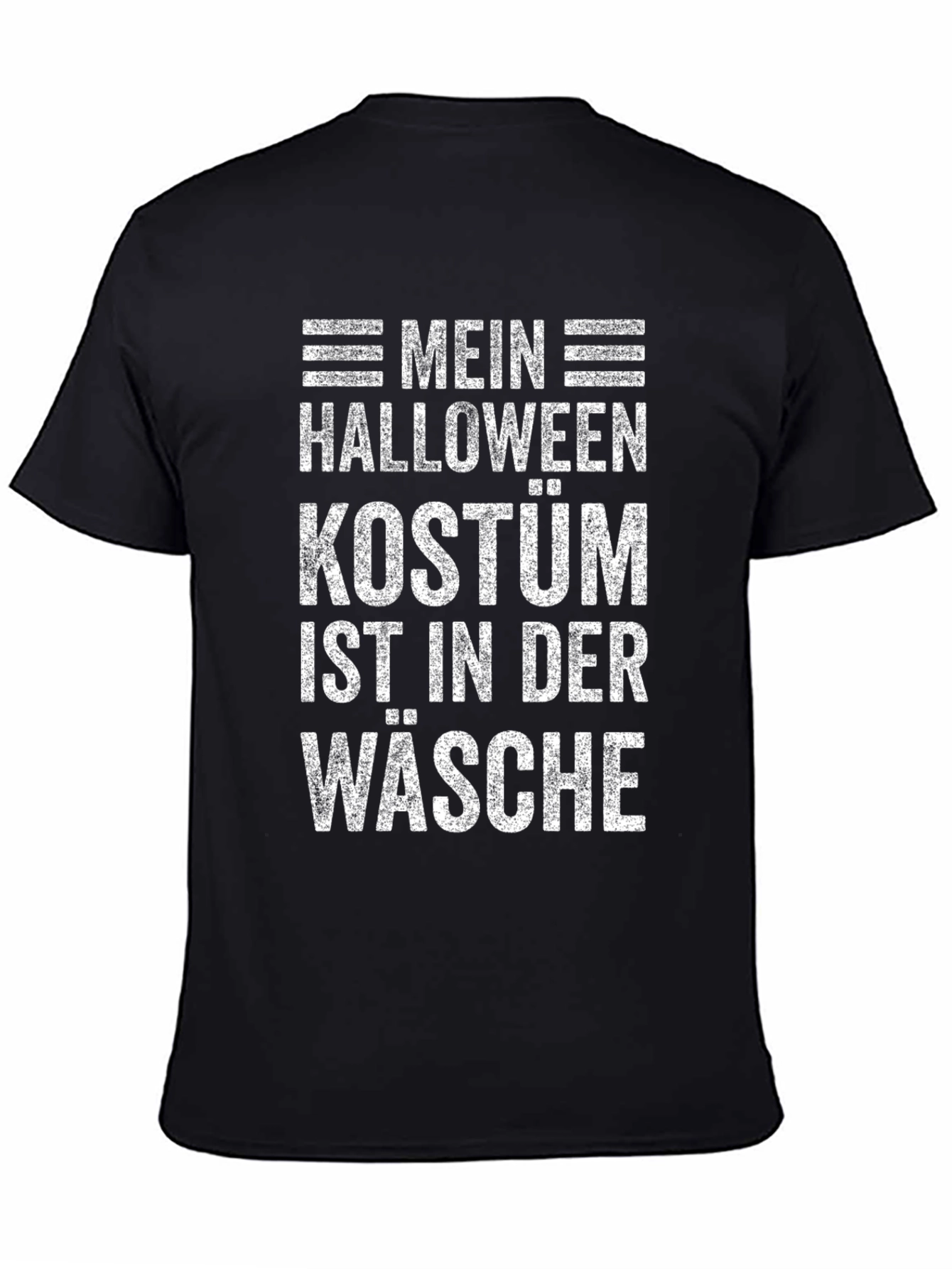 Black Halloween Costume is in the Wash T-Shirt view 4