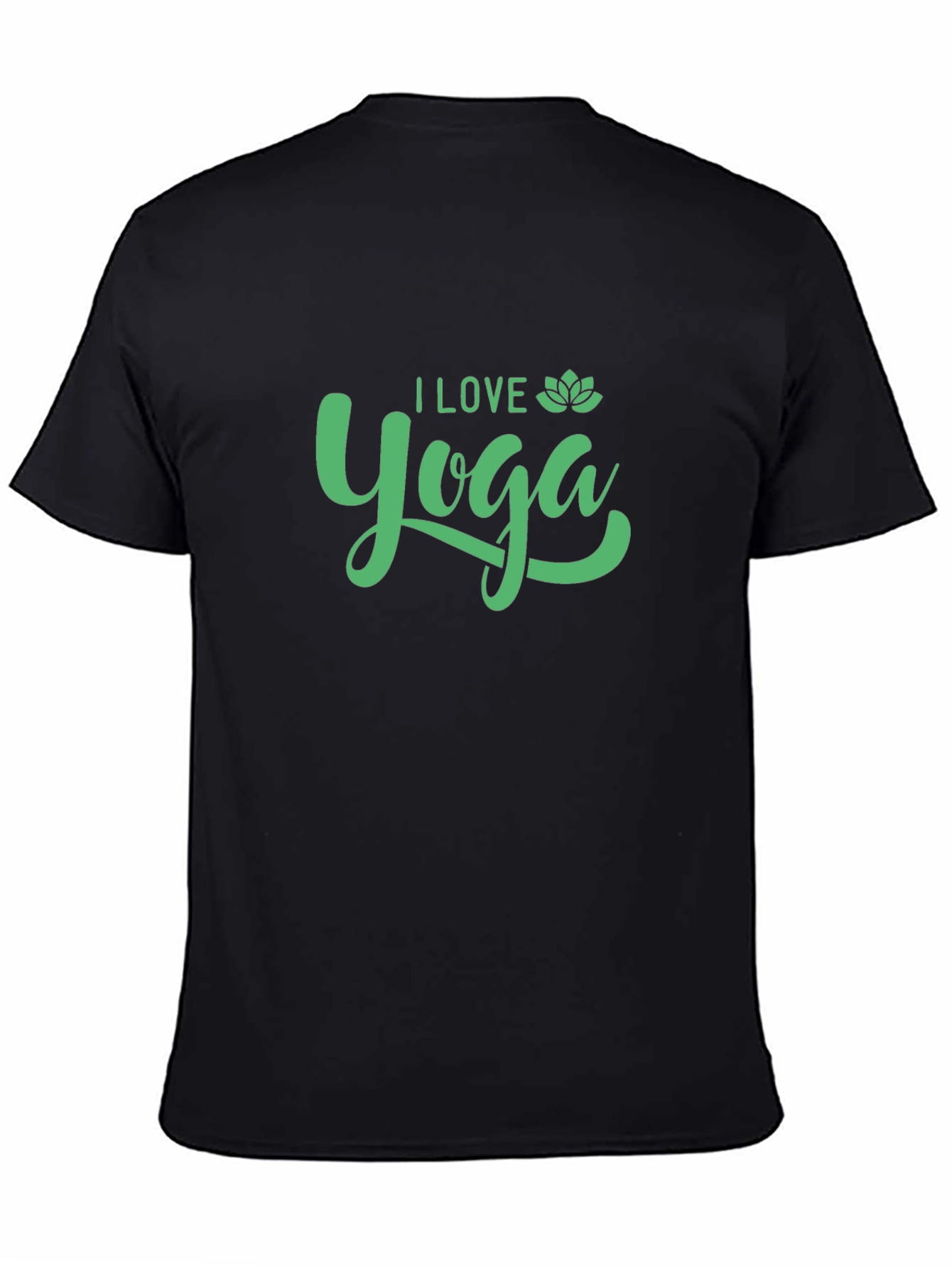 Black I Love Yoga T-Shirt - Black view 4