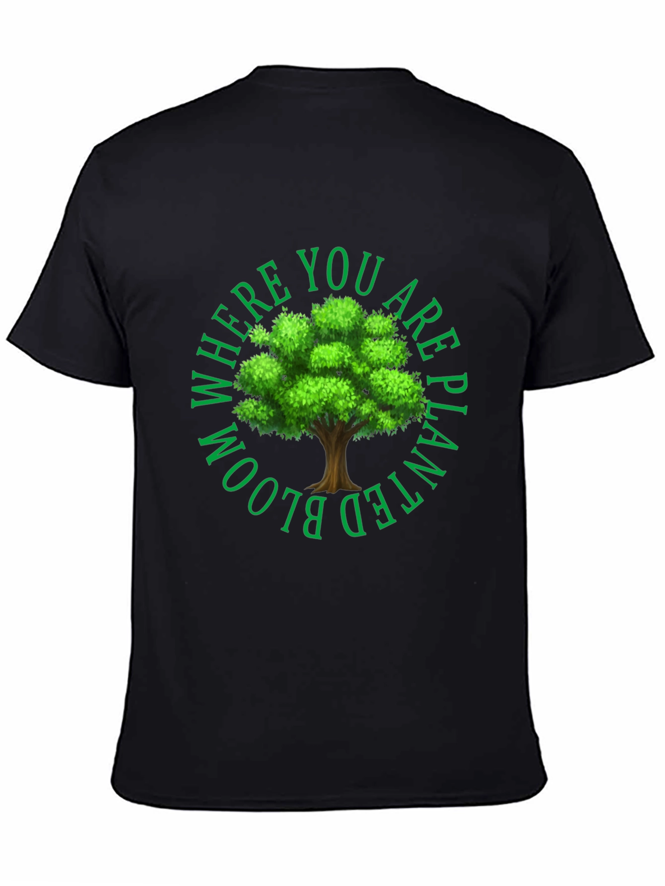 Black Bloom Where You Are Planted Tee view 4