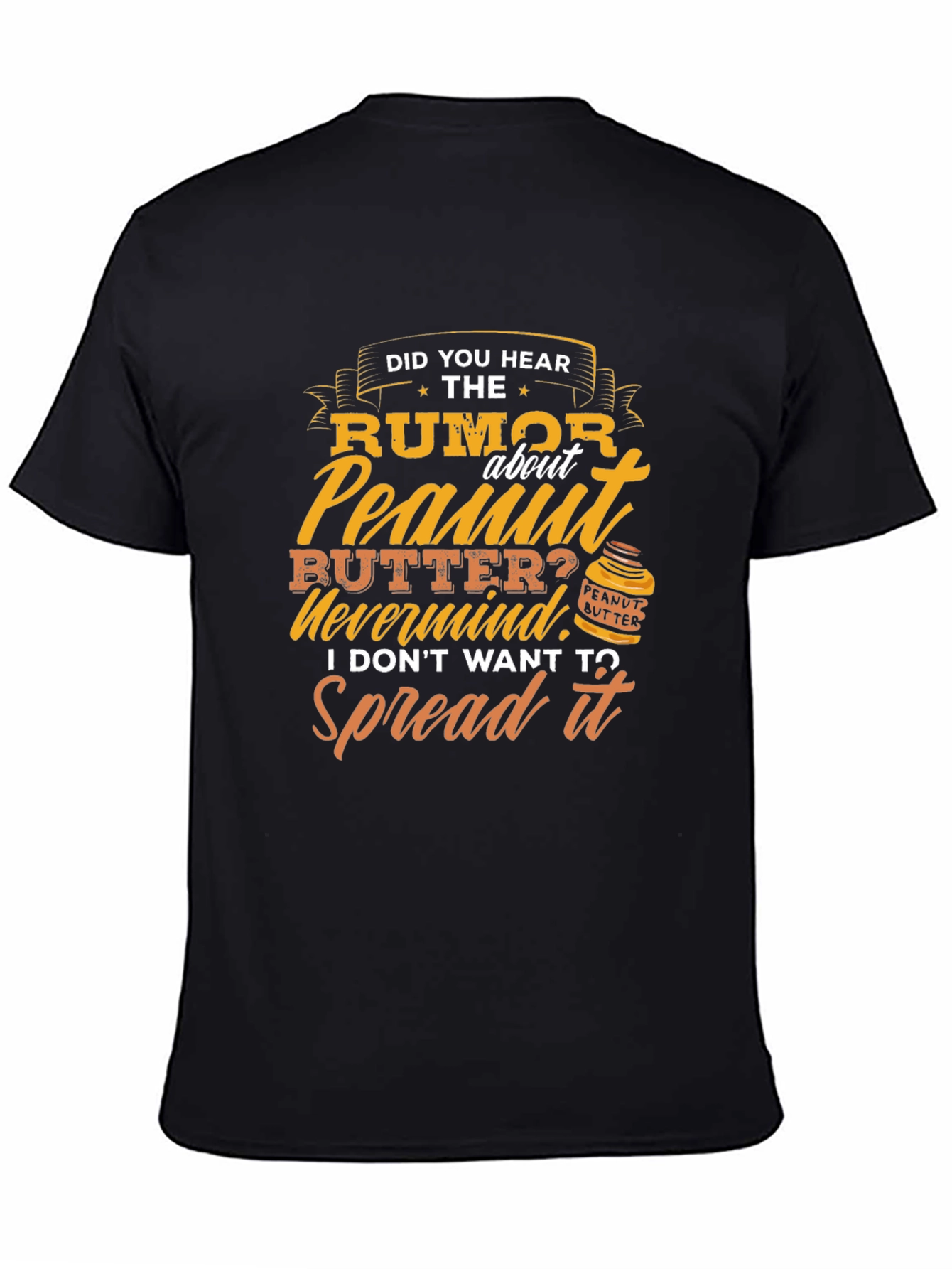 Black Peanut Butter Humor T-Shirt view 4