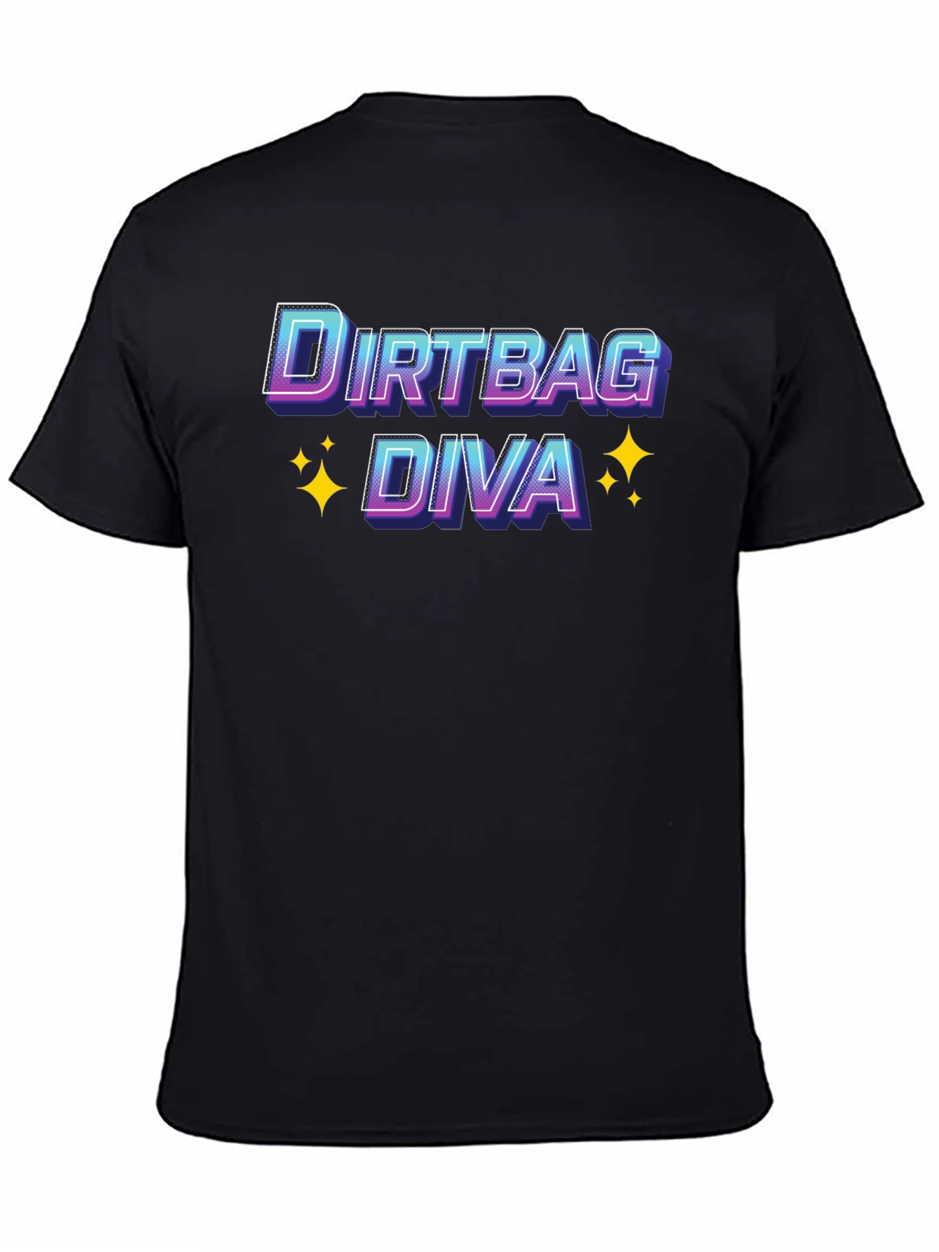 Black Dirtbag Diva T-Shirt - Novelty Graphic Tee view 4