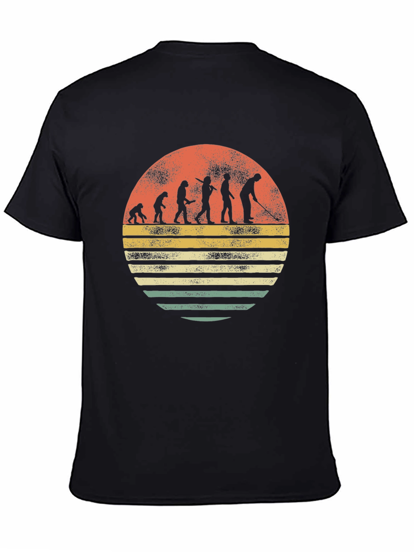 Black Evolution of Golf T-Shirt - Novelty Tee view 4