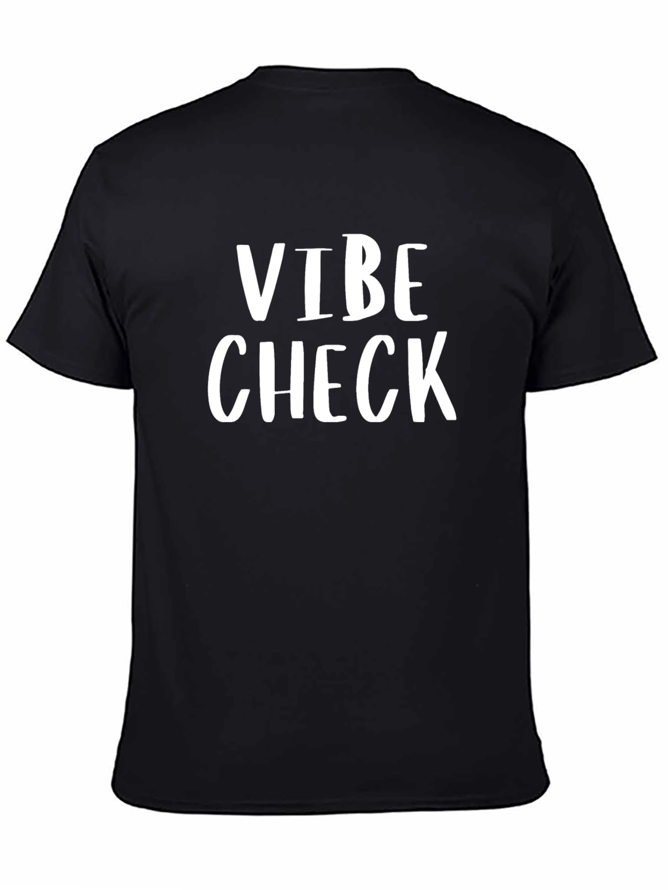 Black Vibe Check Graphic Tee - Casual Style view 4