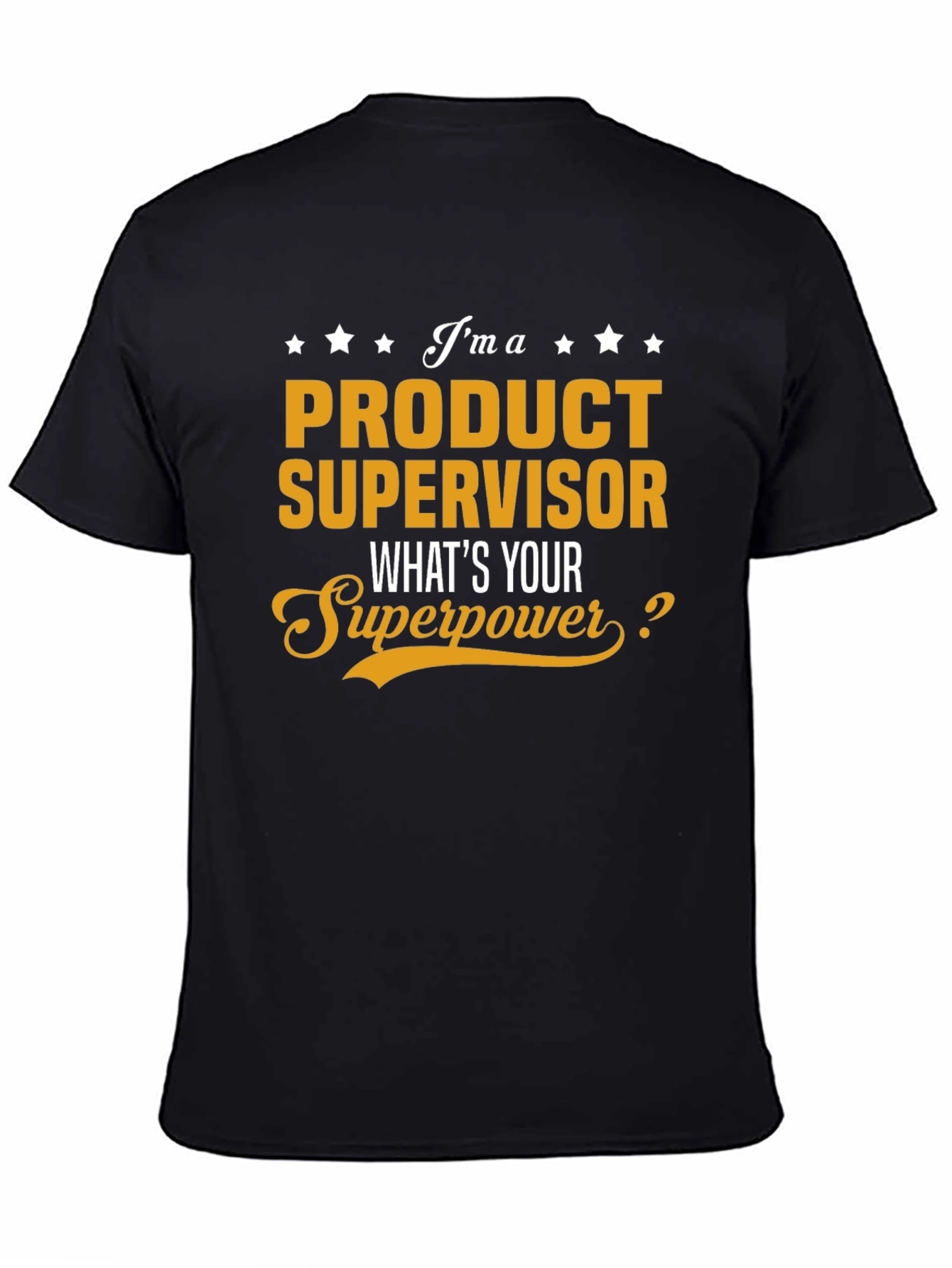Black Product Supervisor Superpower T-Shirt view 4