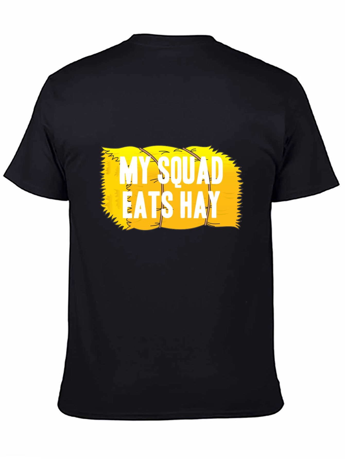 Black My Squad Eats Hay Funny T-Shirt view 4